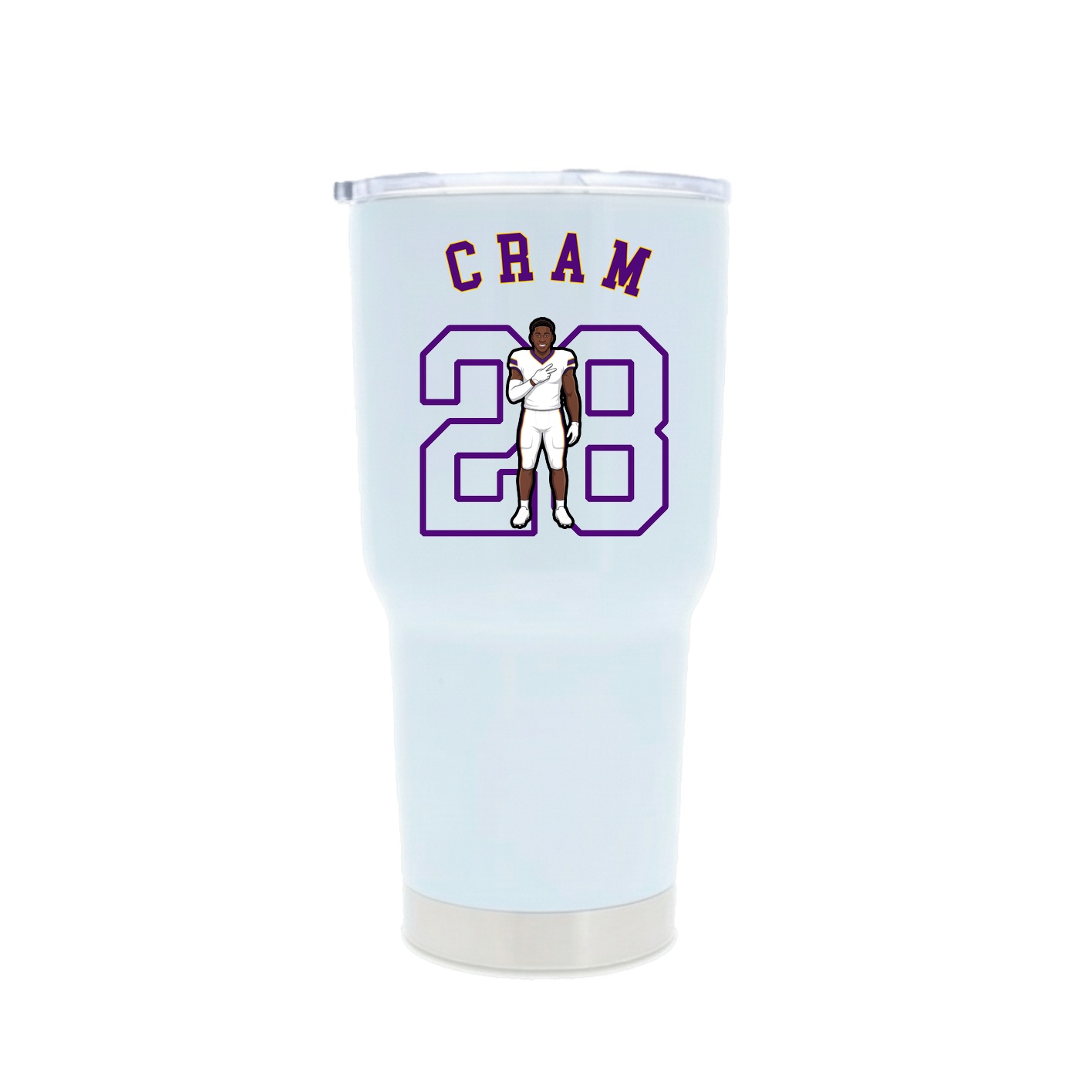 30oz Stainless Steel Tumbler — Shirsey Arch in White