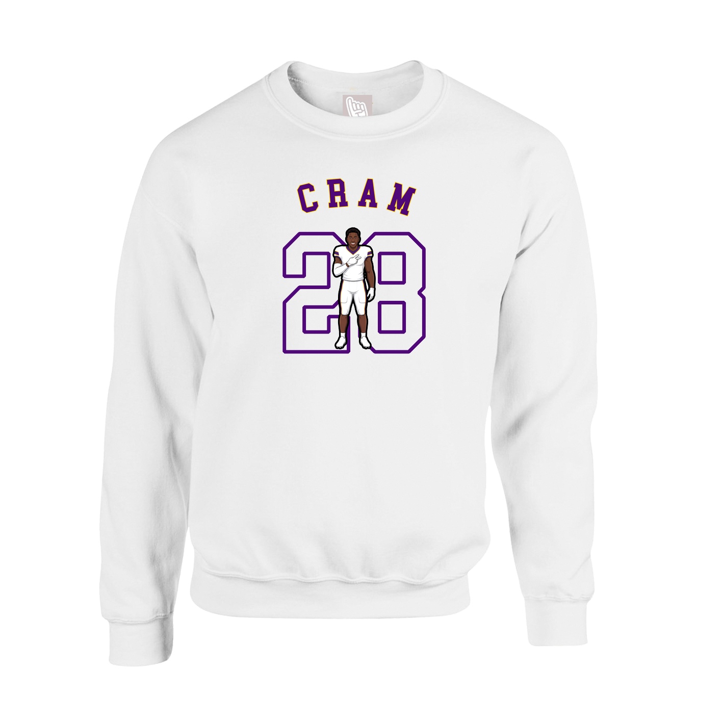 Fleece Crew — Shirsey Arch in White