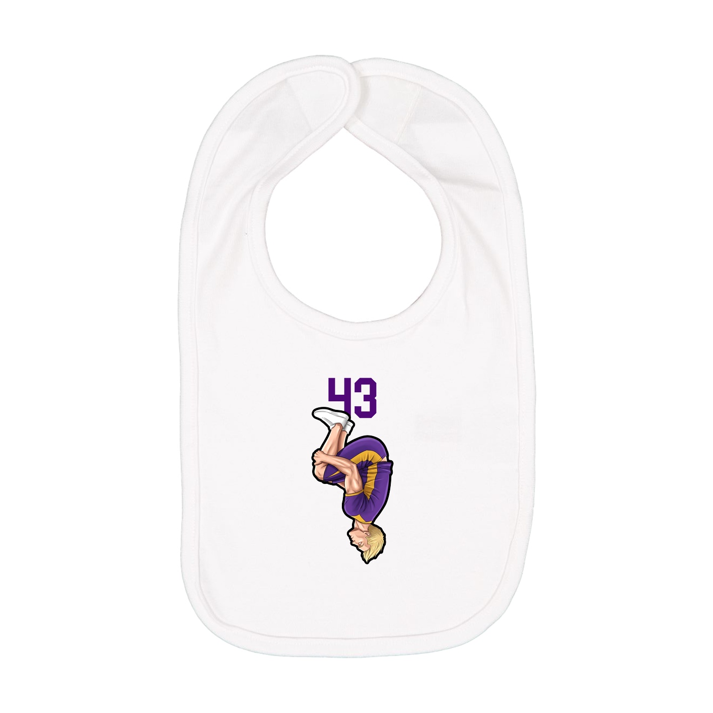 Infant Bib — Number Top in White