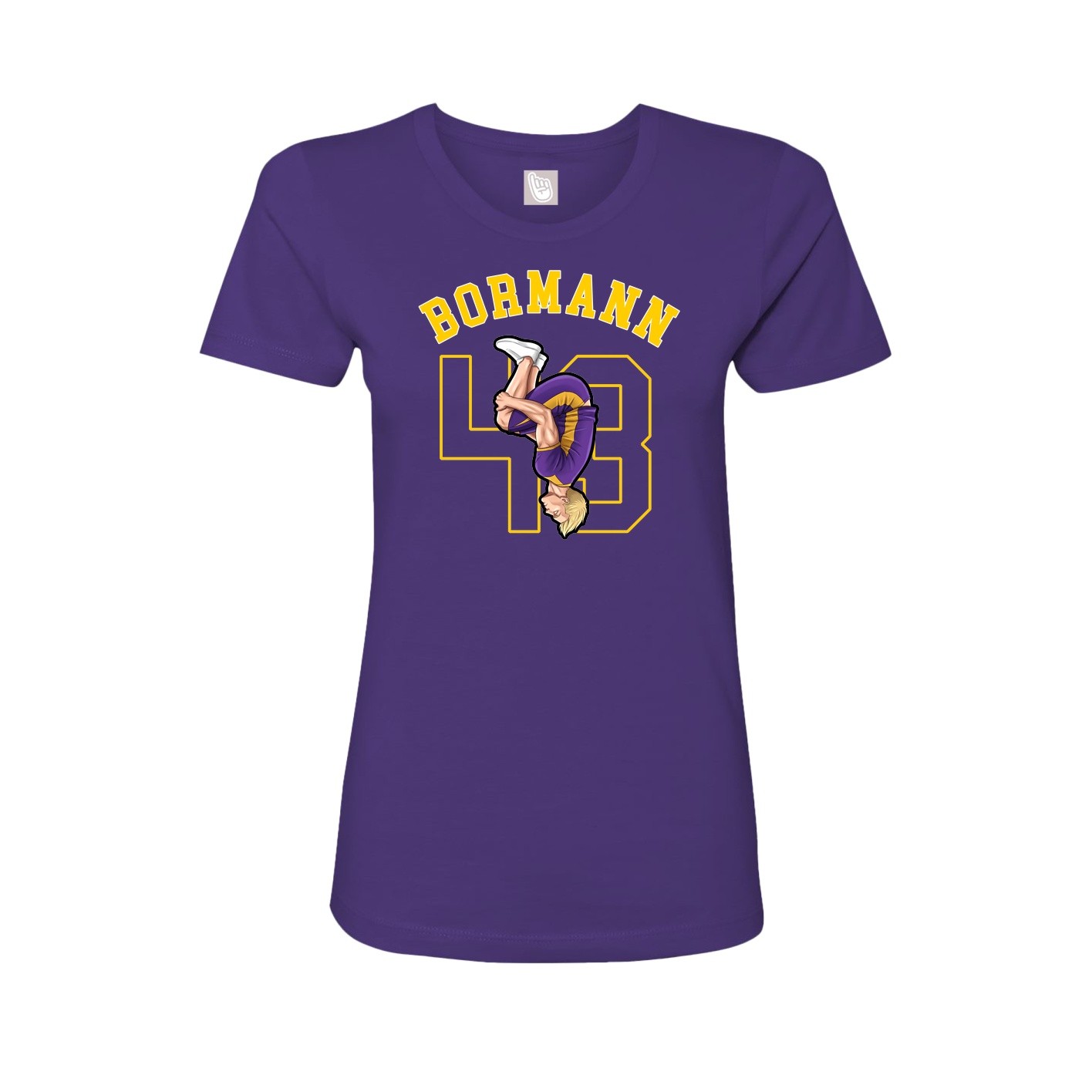 Fitted Women's Tee — Shirsey Arch in Purple