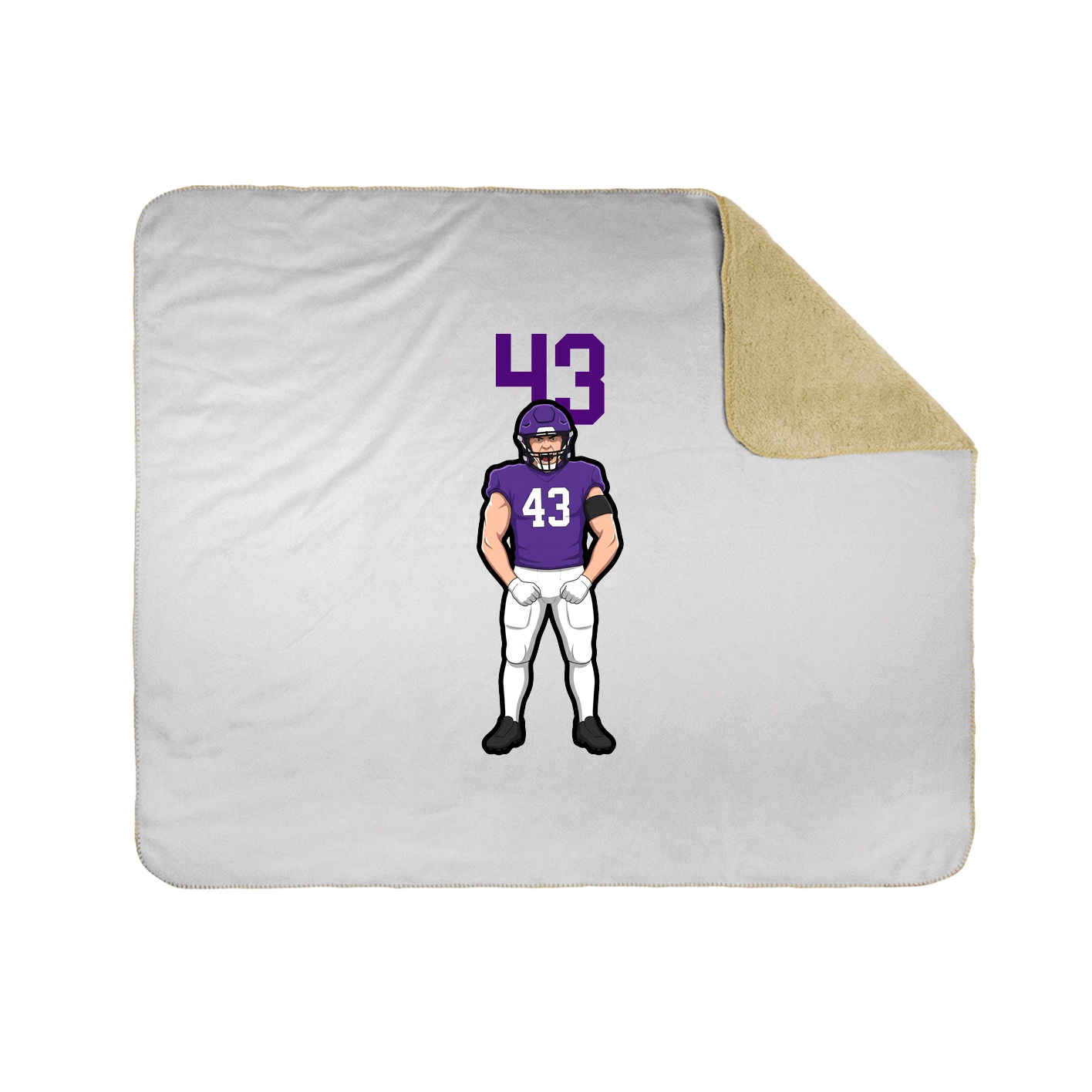 Throw Blanket — Number Top in White