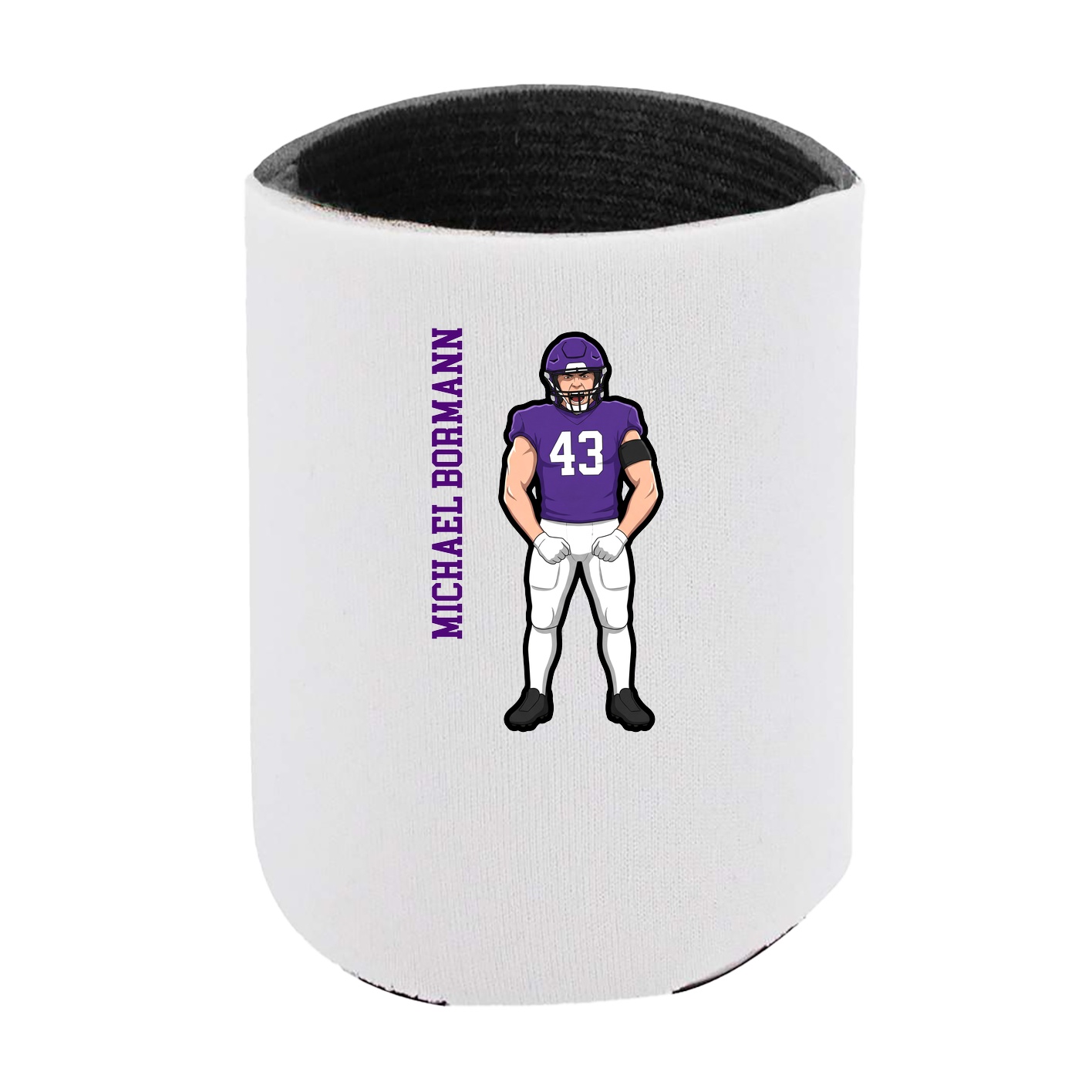 Can Holder — Name Vertical in White