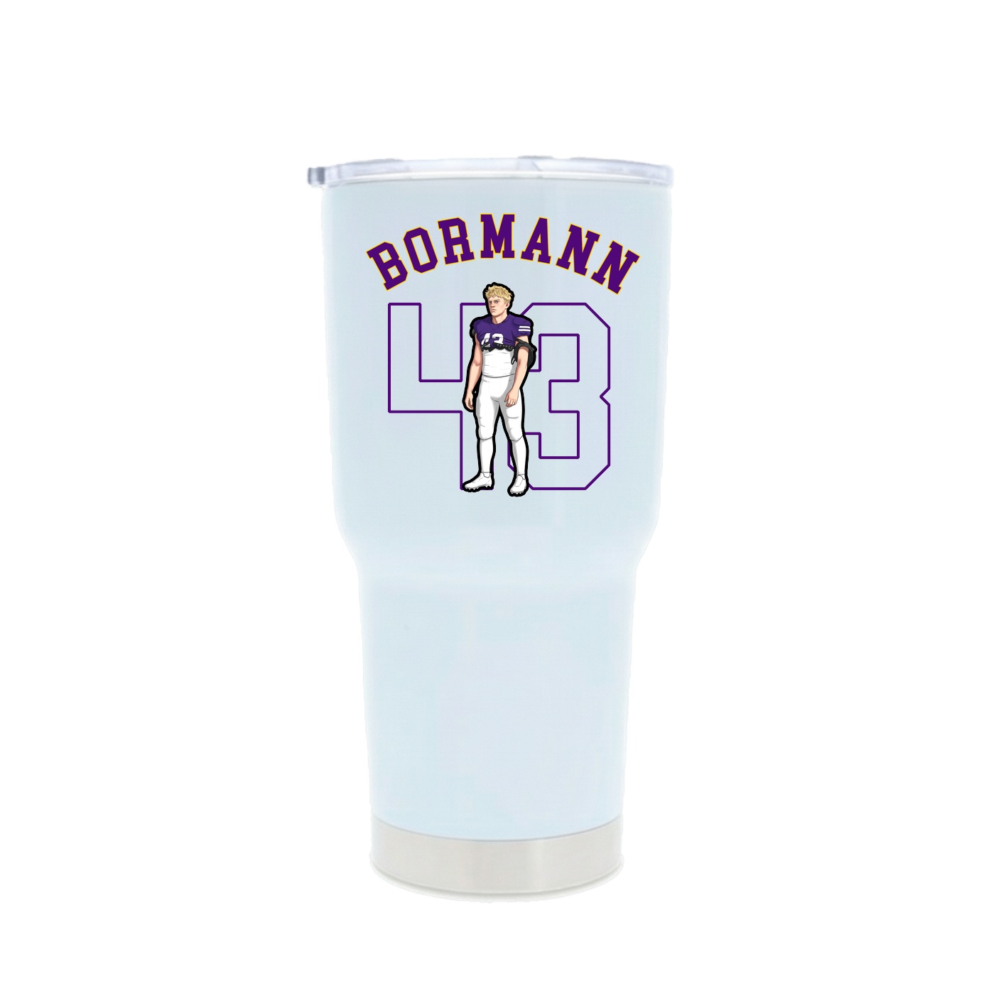 30oz Stainless Steel Tumbler — Shirsey Arch in White
