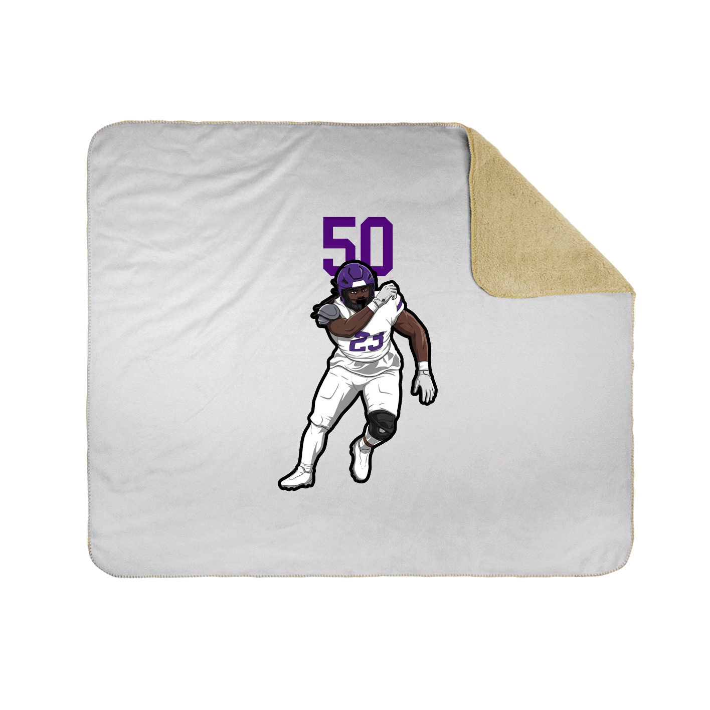 Throw Blanket — Number Top in White