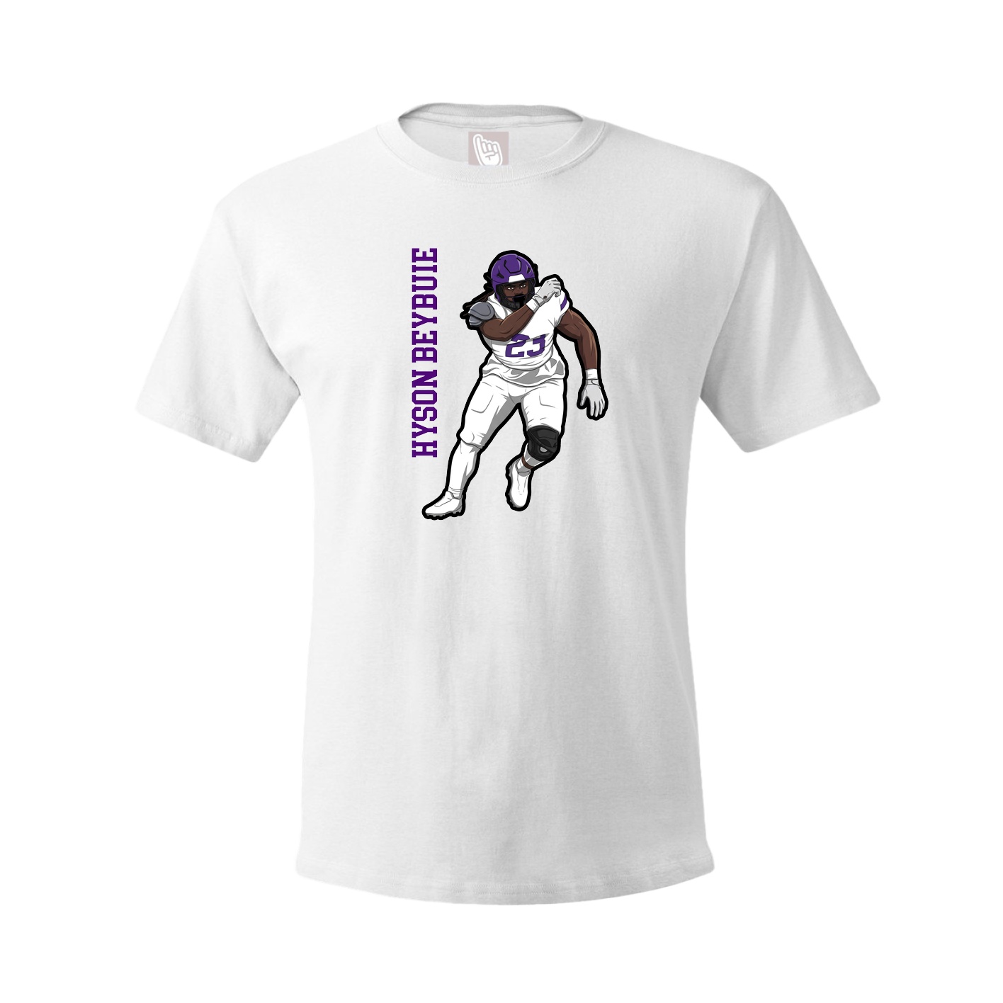 Tee — Name Vertical in White