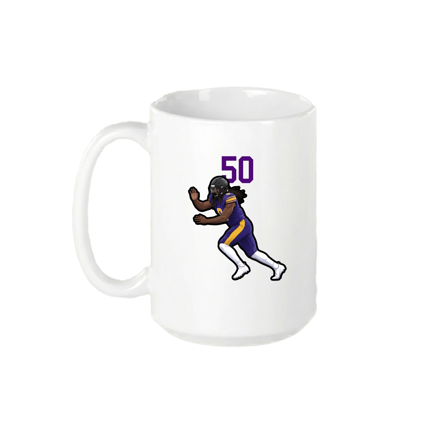 15oz Coffee Mug — Number Top in White