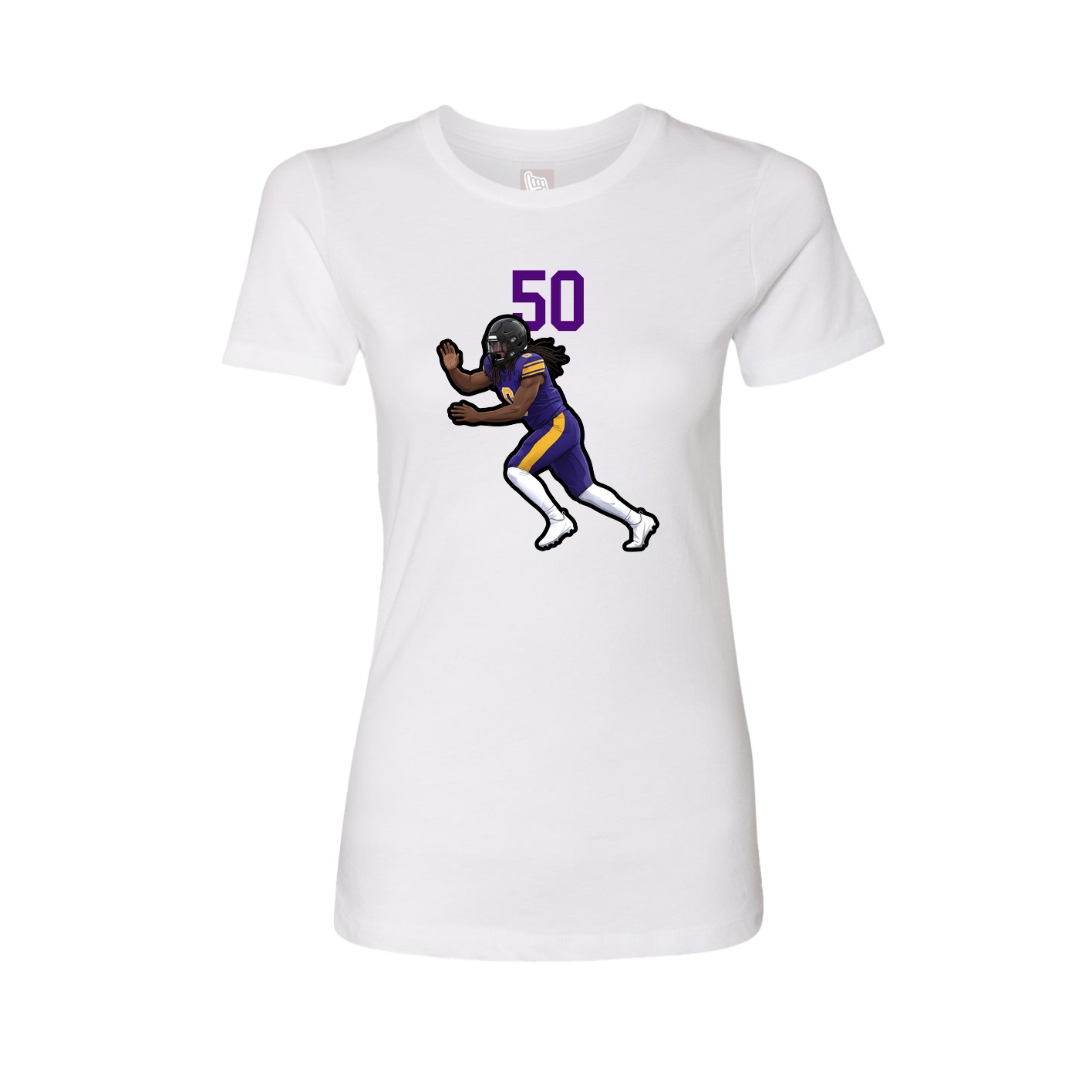 Fitted Women's Tee — Number Top in White