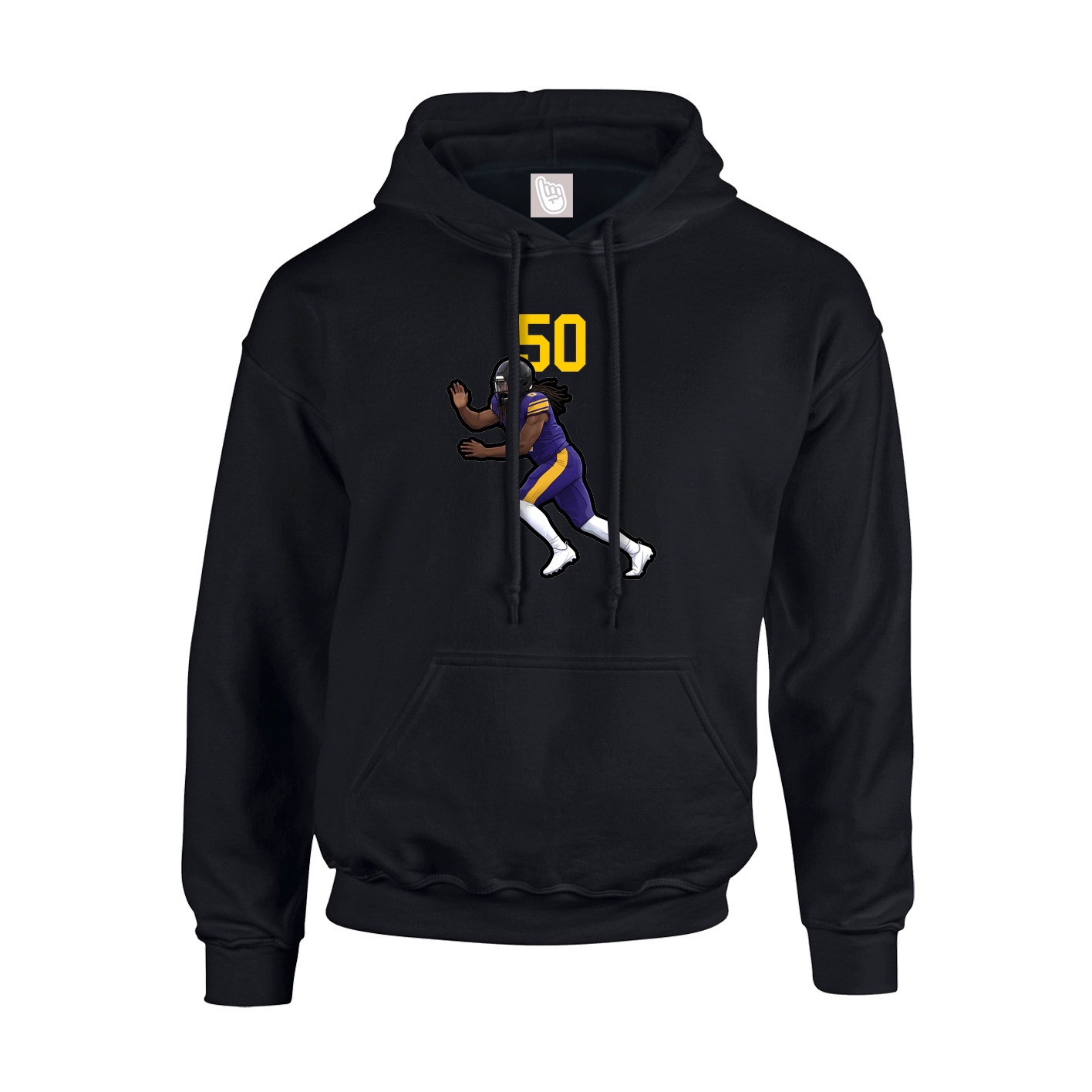 Youth Hoodie — Number Top in Black