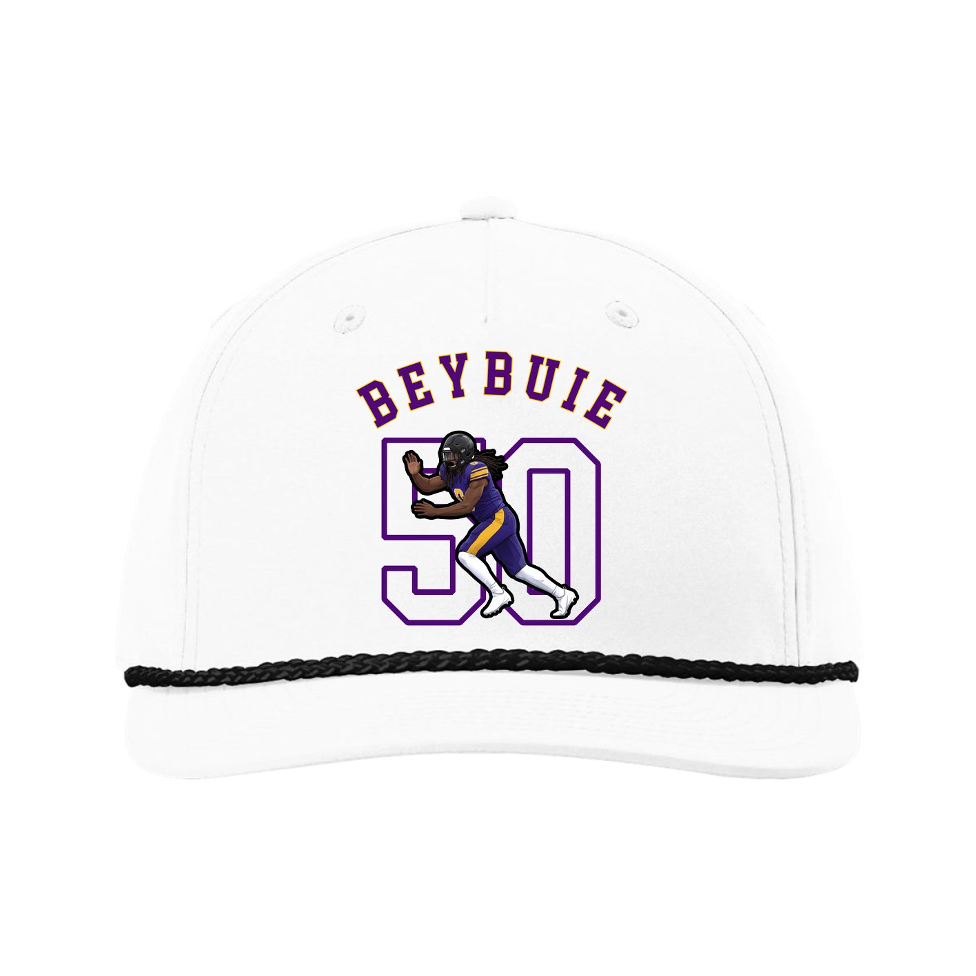 Five-Panel Classic Rope Cap — Shirsey Arch in White