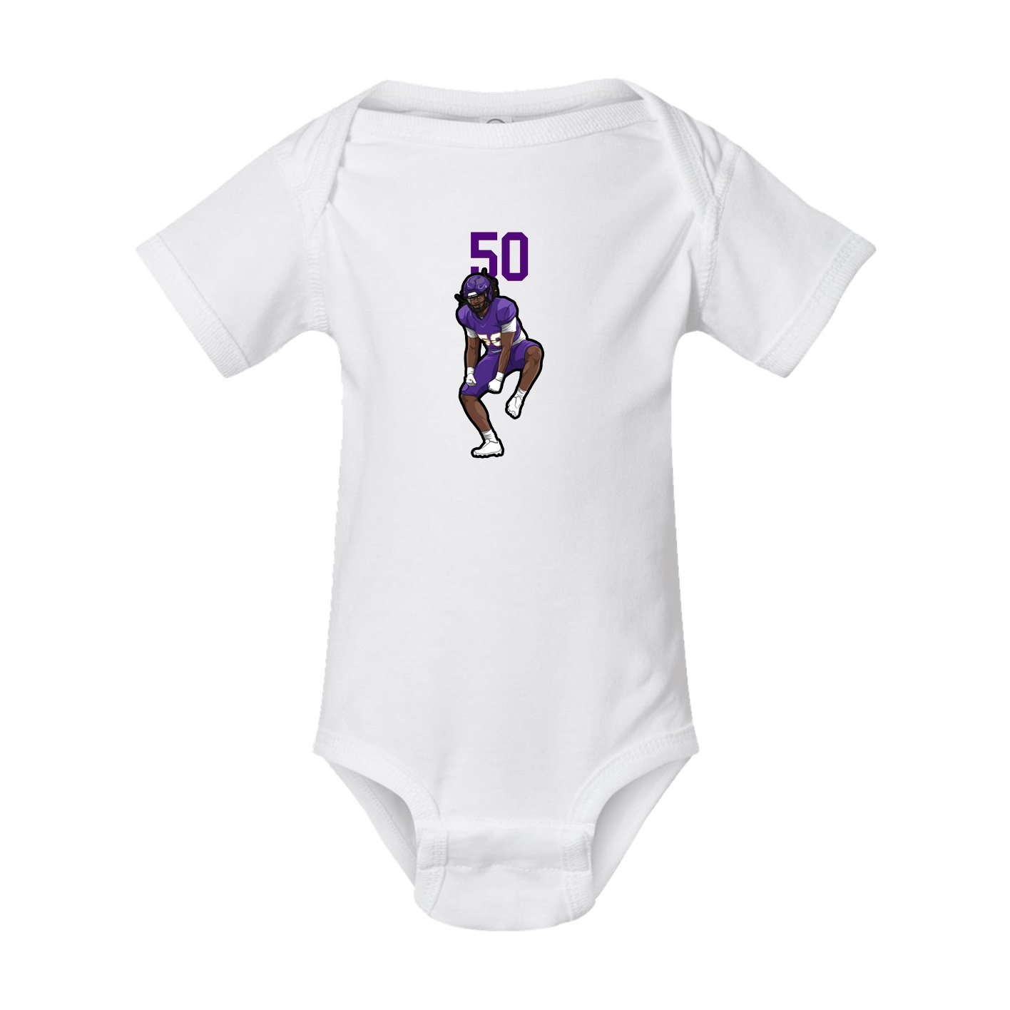 Baby Onesie — Number Top in White