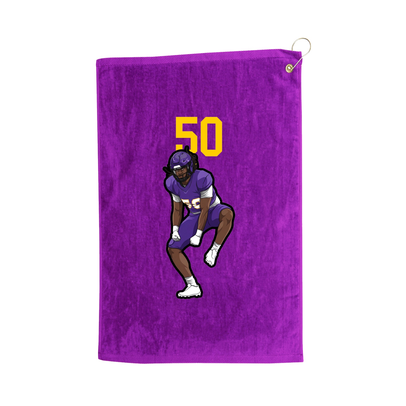 Golf Towel — Number Top in Purple