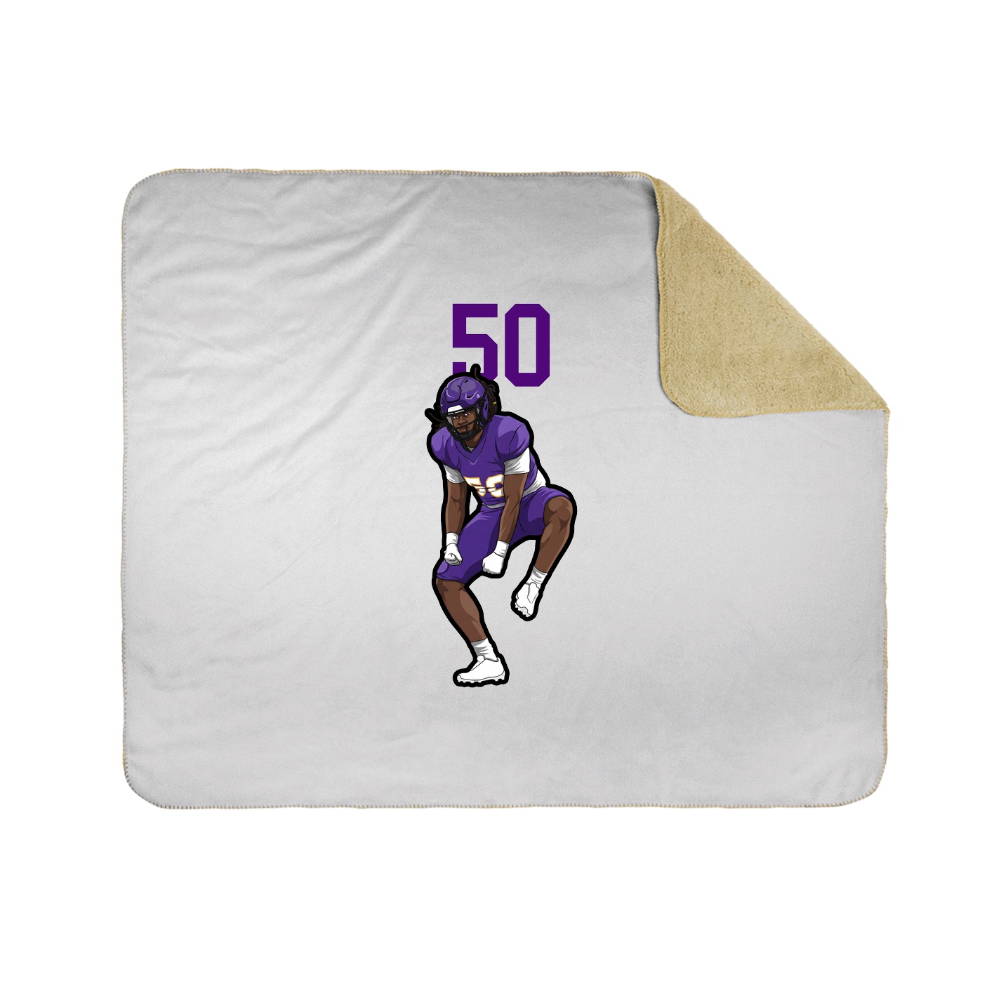 Throw Blanket — Number Top in White