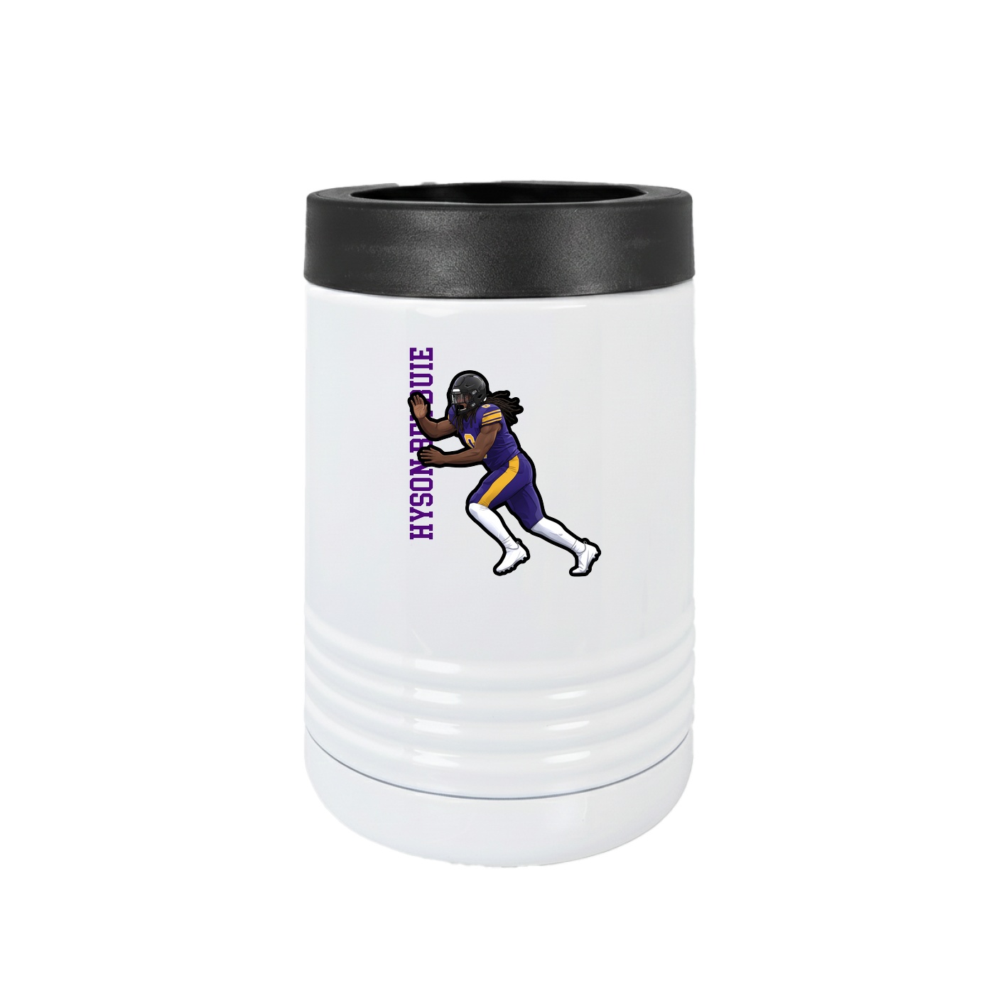 Beverage Holder — Name Vertical in White