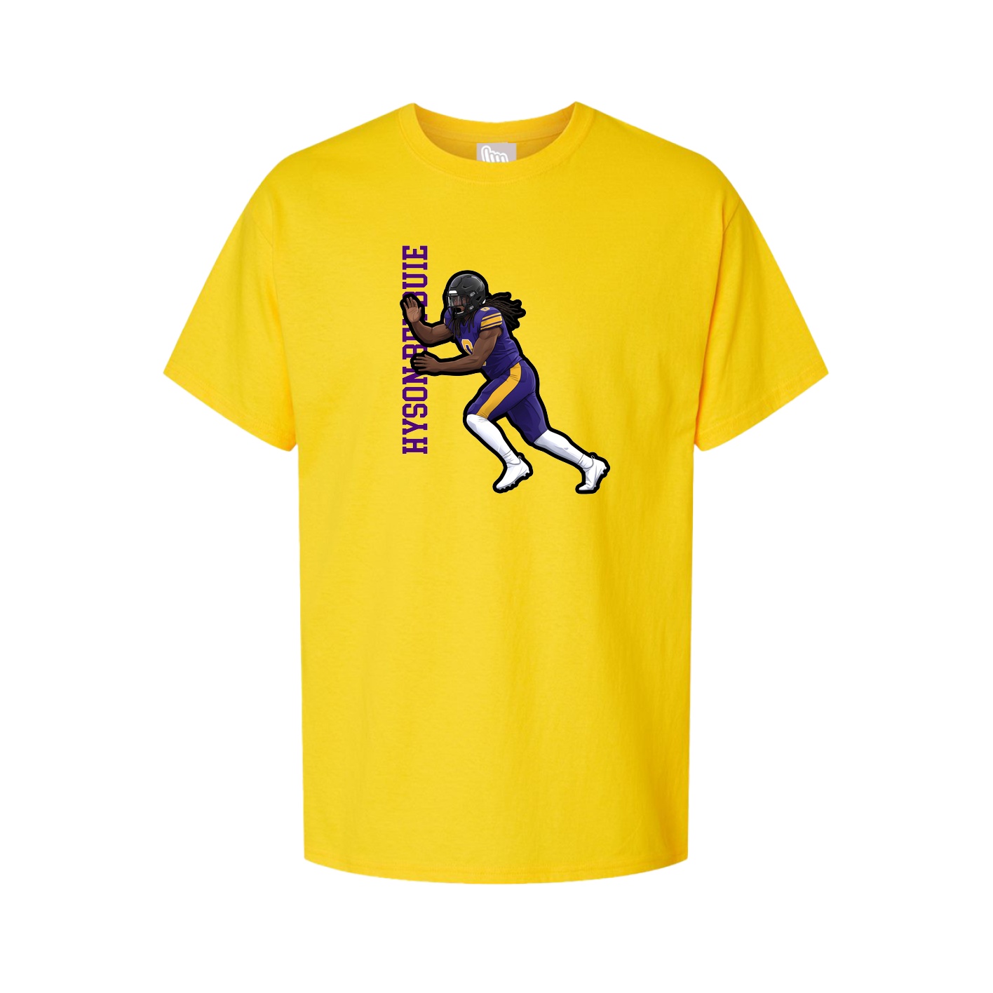 Youth Tee — Name Vertical in Gold