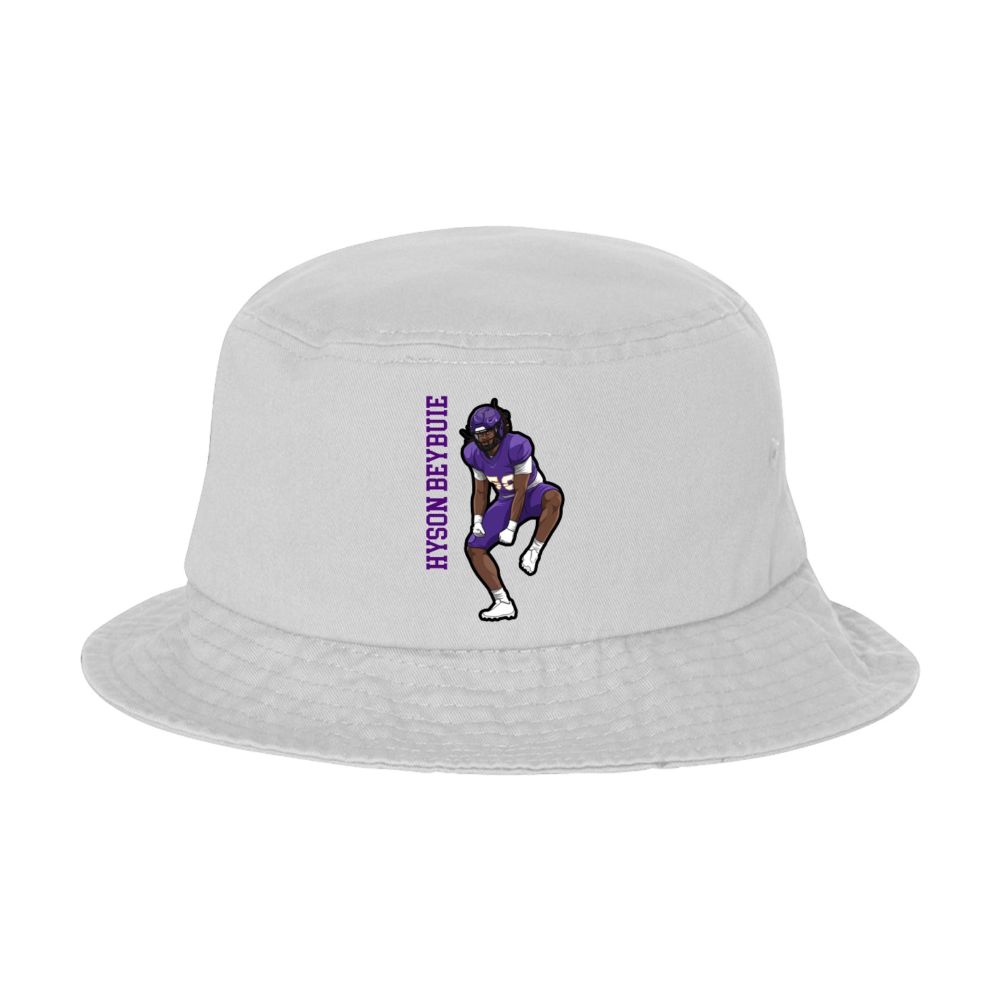Bucket Cap — Name Vertical in White
