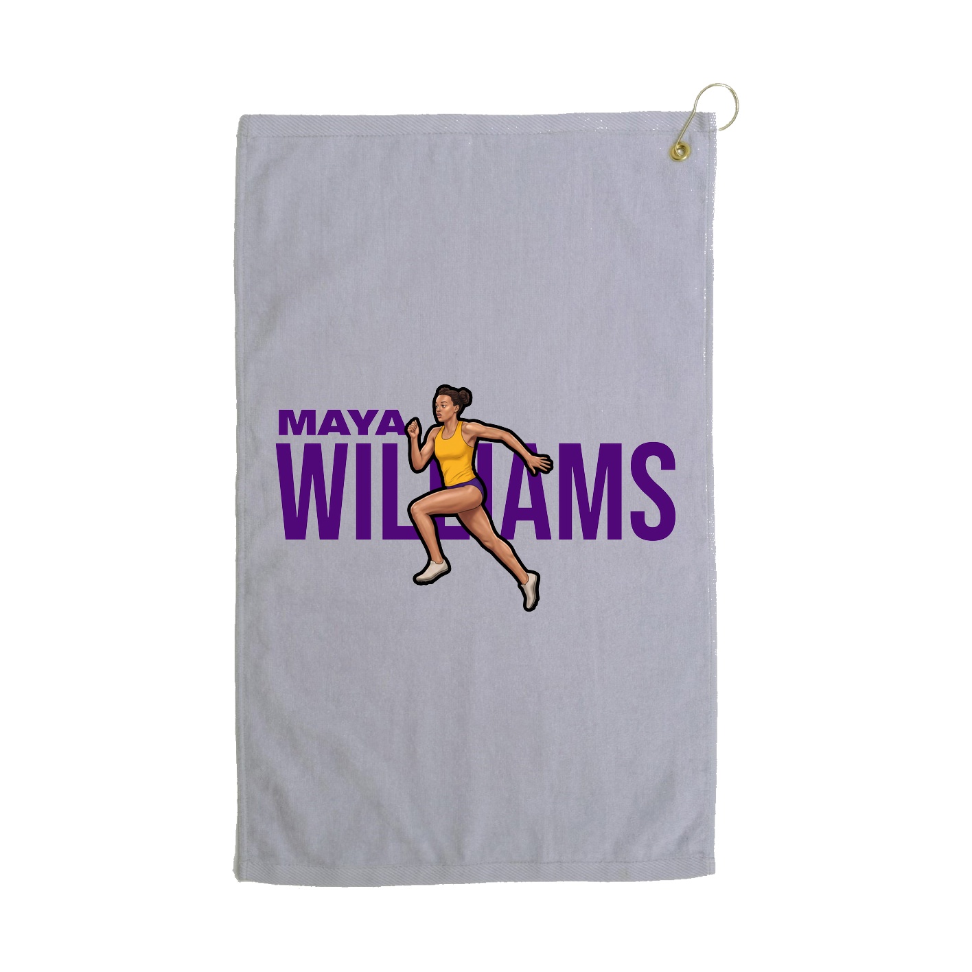 Golf Towel — Player Name in Grey