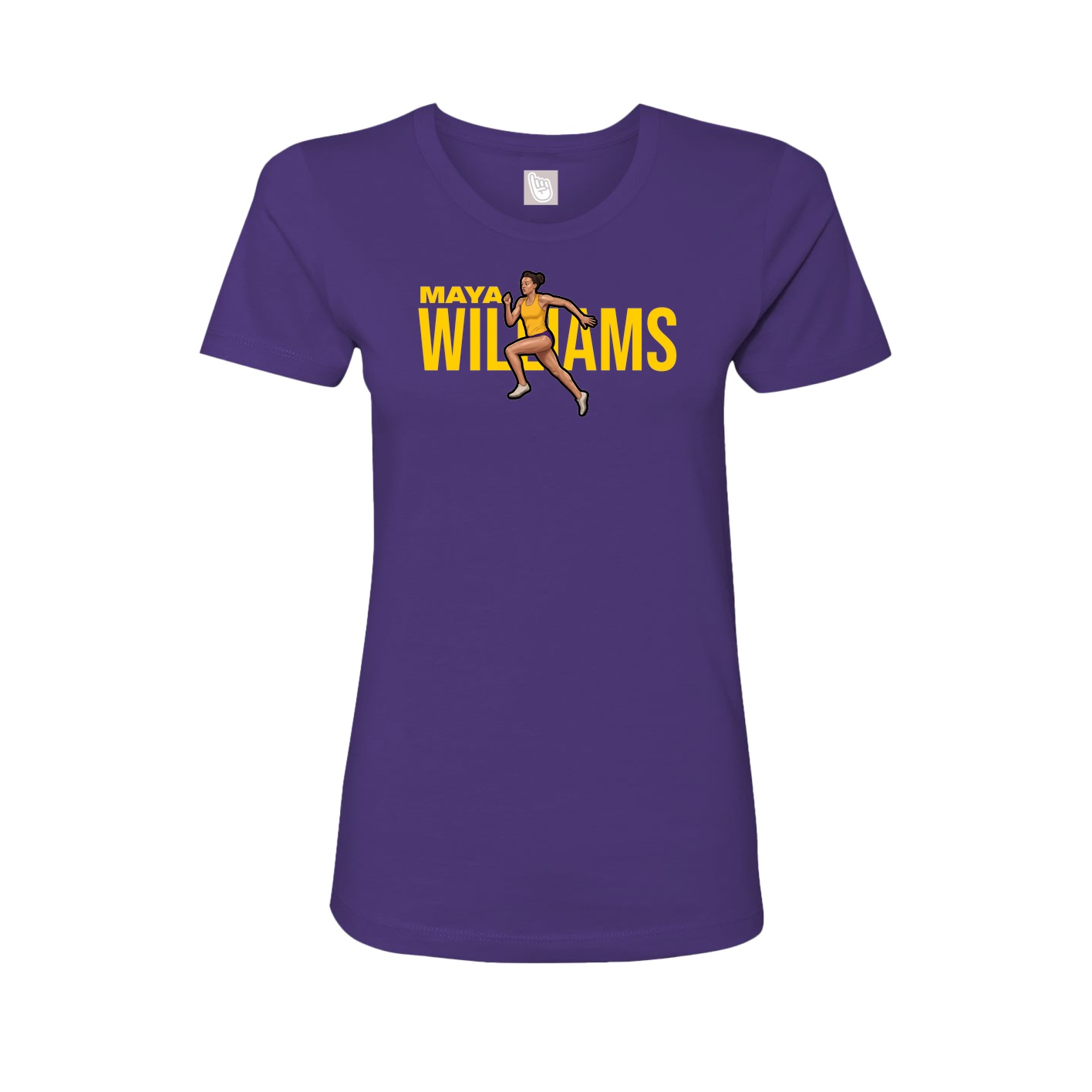 Fitted Women's Tee — Player Name in Purple
