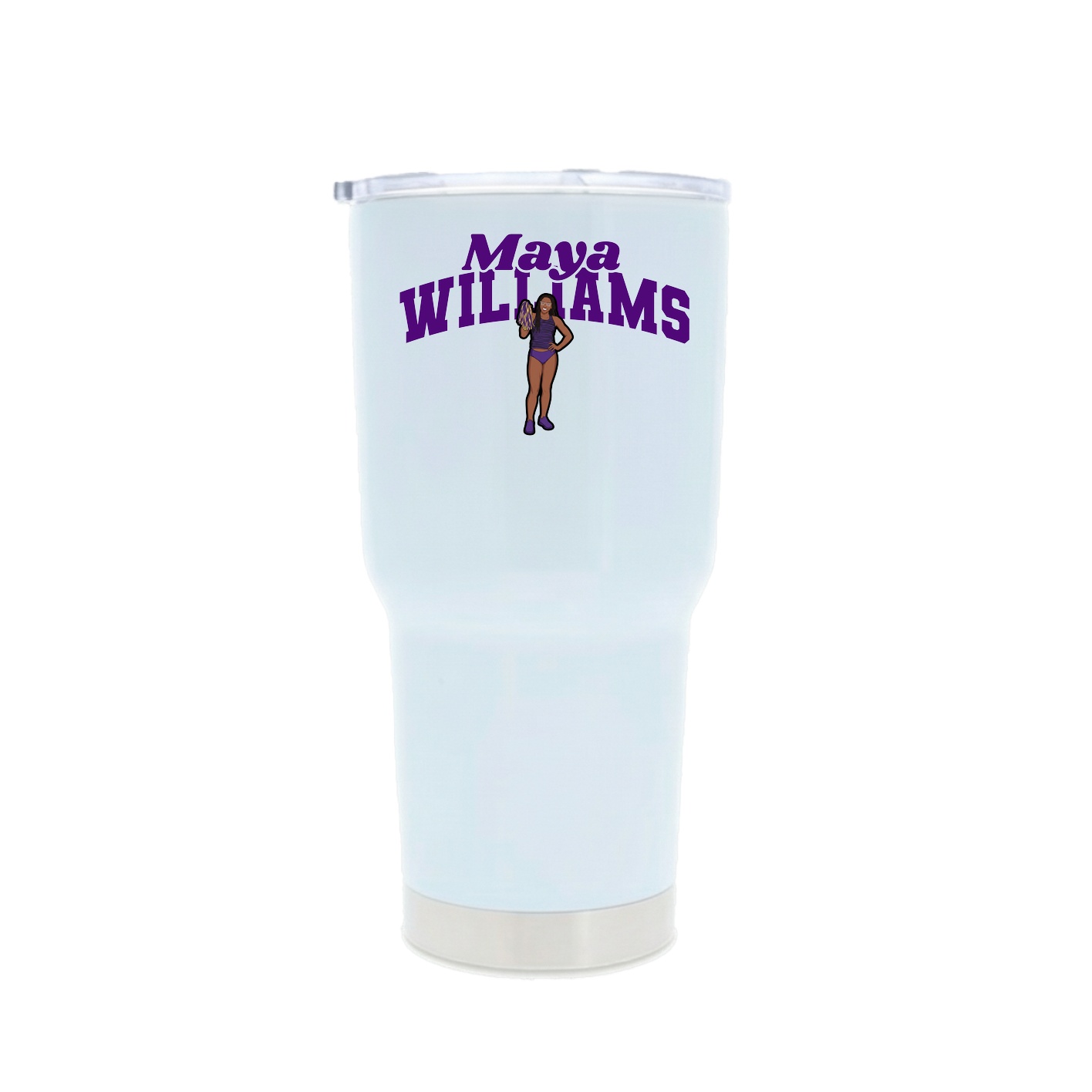 30oz Stainless Steel Tumbler — Signature Arch in White
