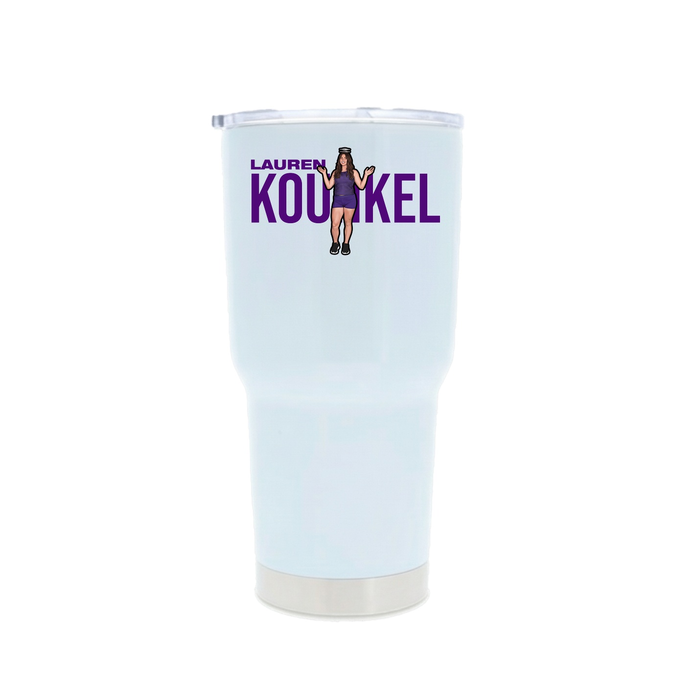 30oz Stainless Steel Tumbler — Player Name in White
