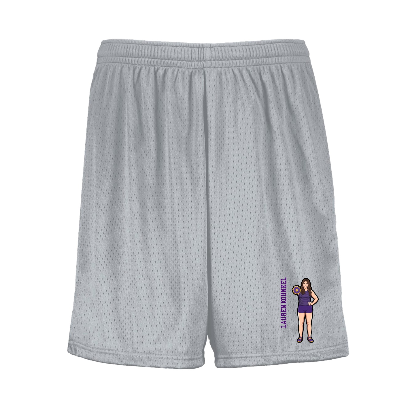 Shorts — Name Vertical in Silver