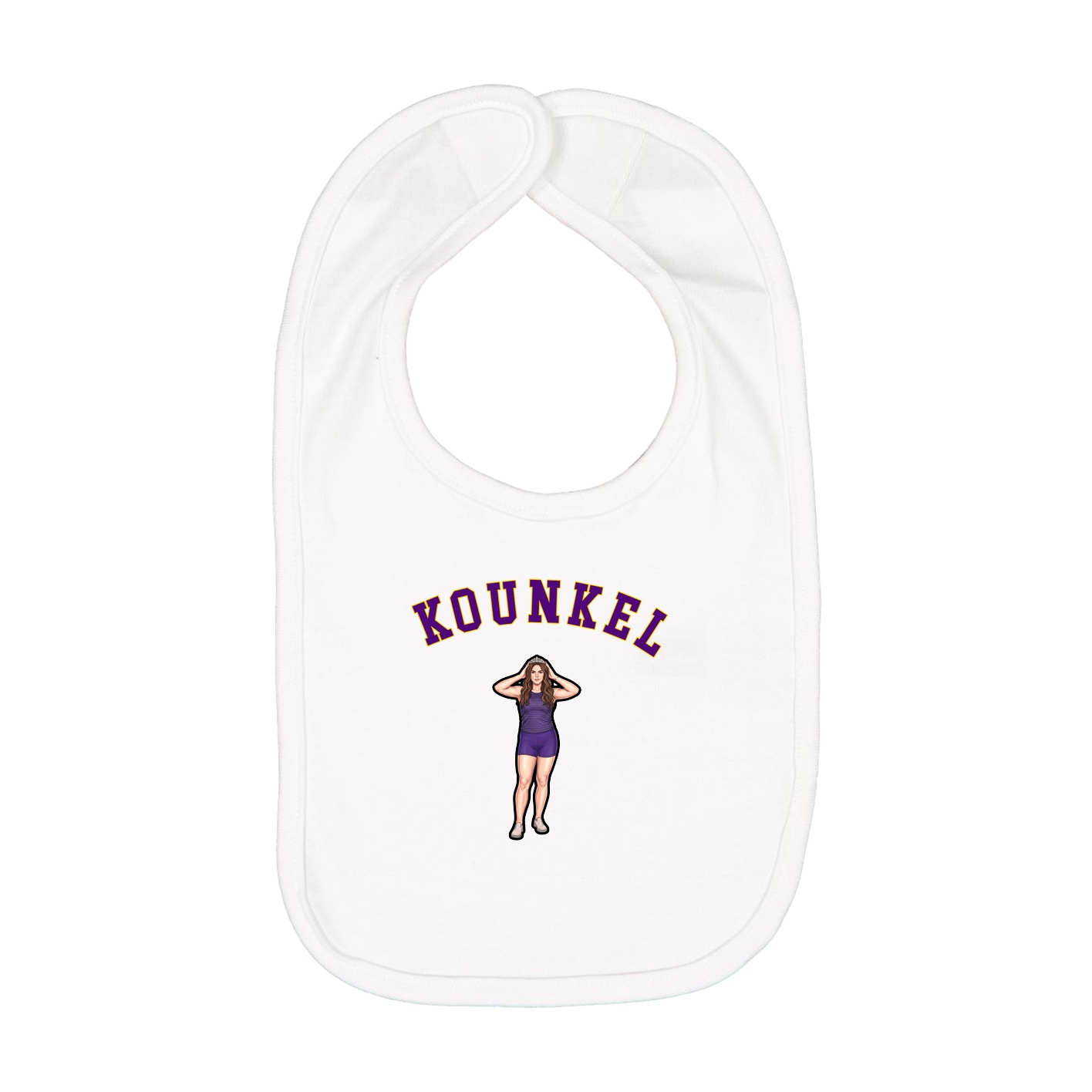 Infant Bib — Shirsey Arch in White