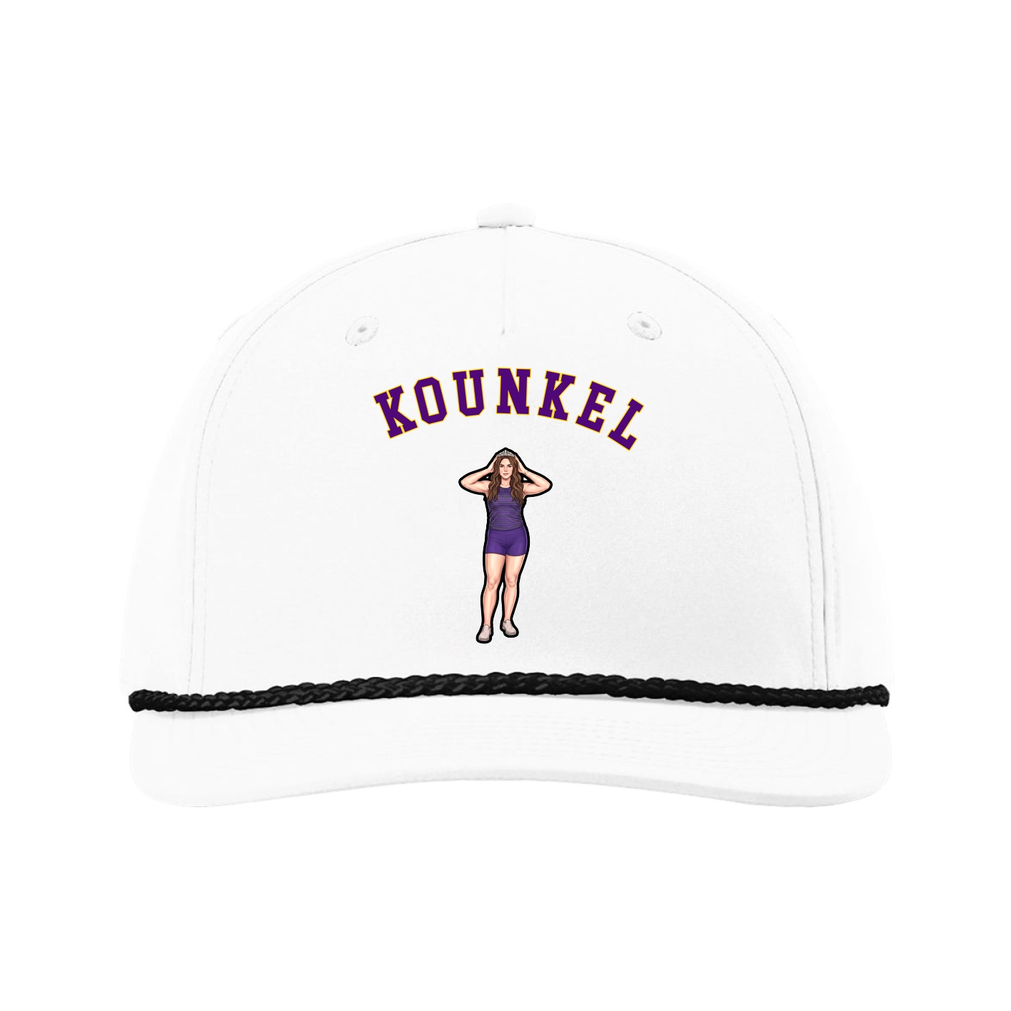 Five-Panel Classic Rope Cap — Shirsey Arch in White