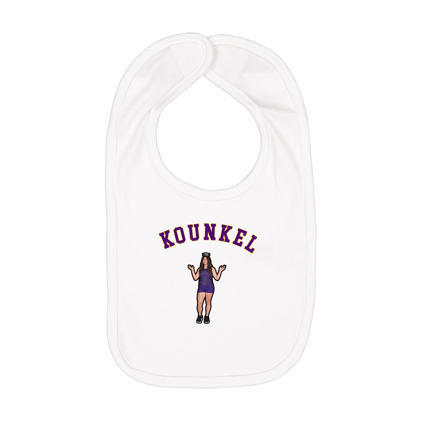 Infant Bib — Shirsey Arch in White