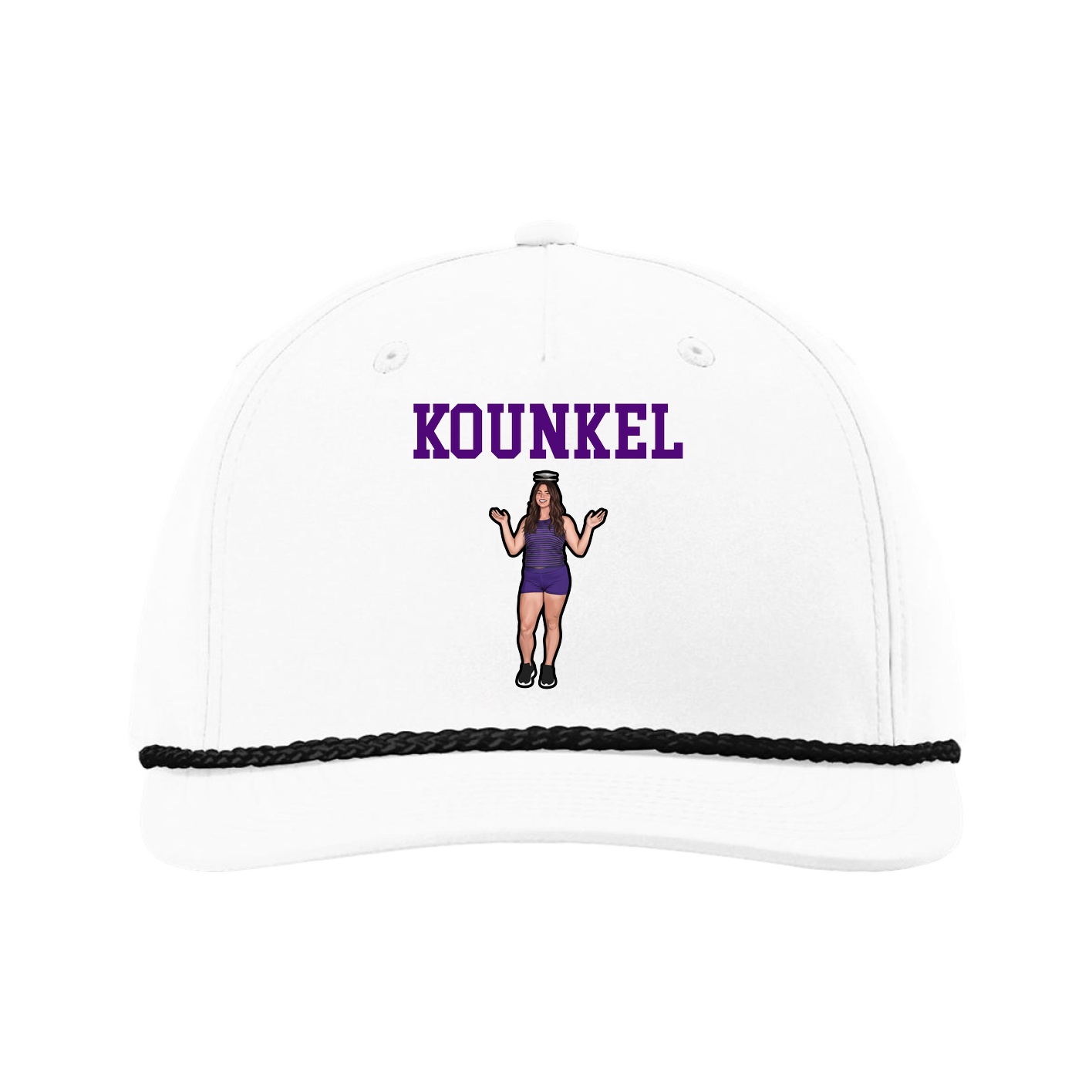 Five-Panel Classic Rope Cap — Shirsey in White