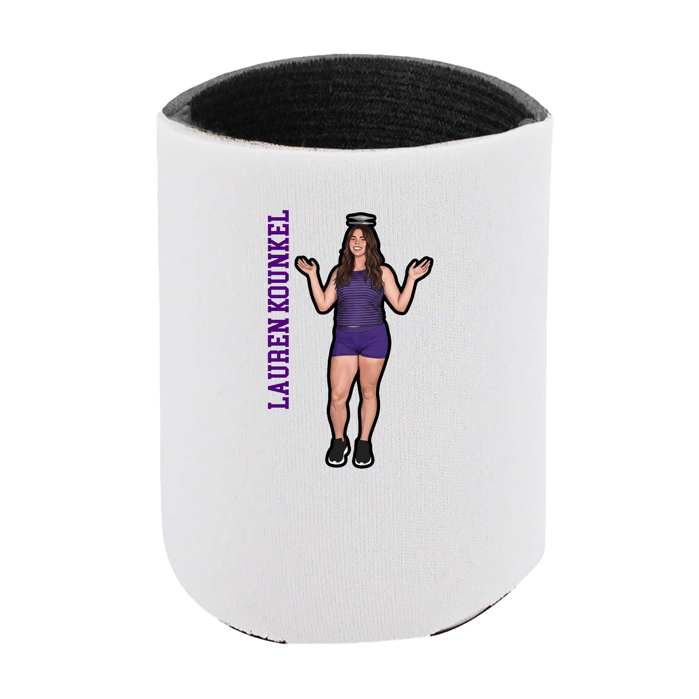 Can Holder — Name Vertical in White