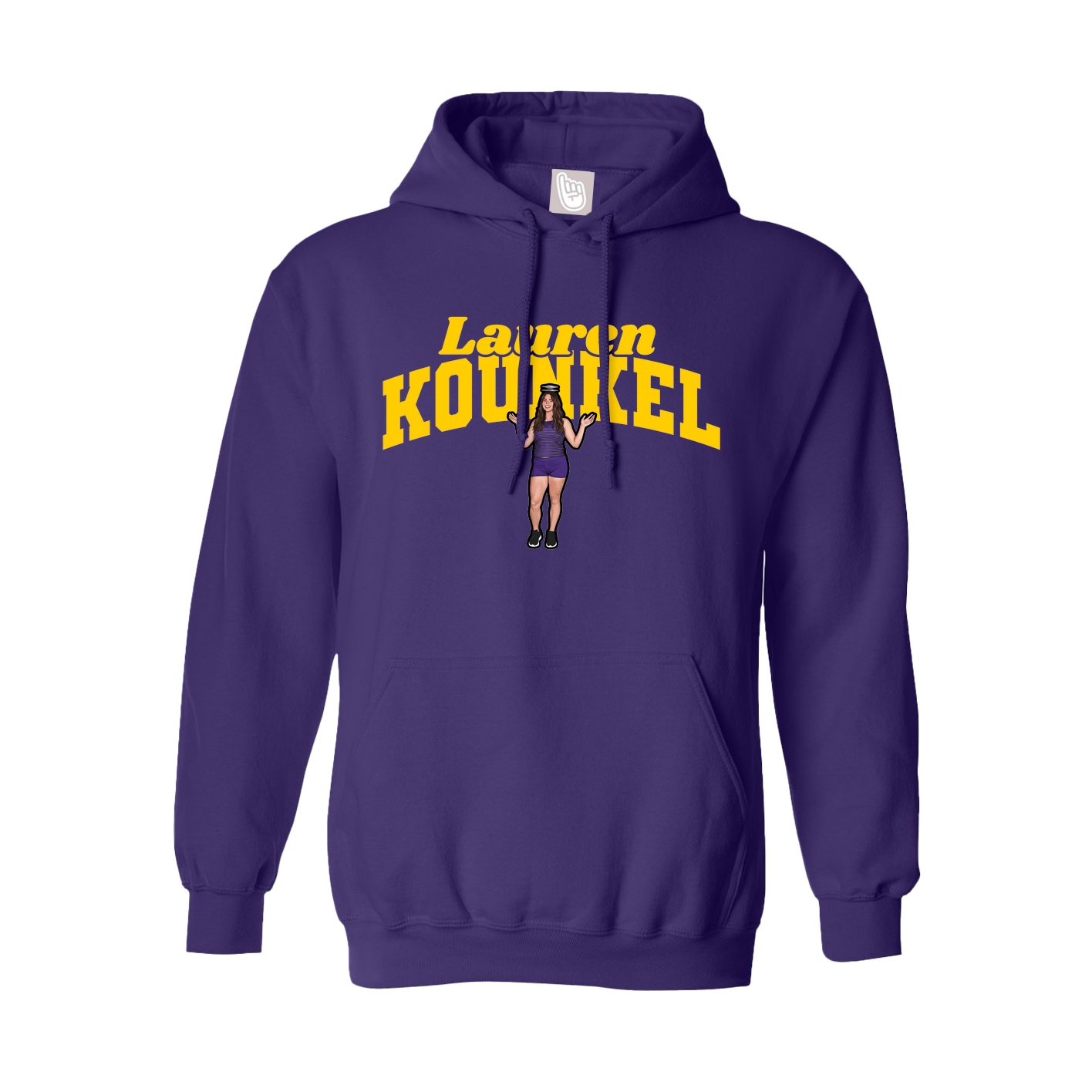 Hoodie — Signature Arch in Purple