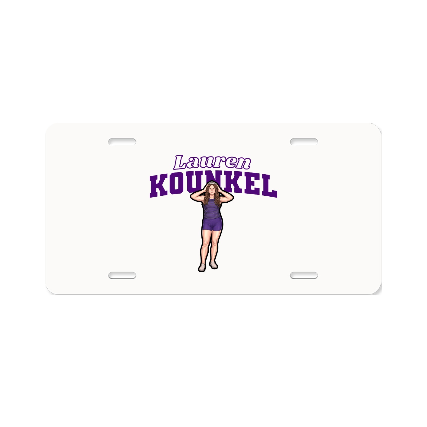 License Plate — Name Arch in Classic