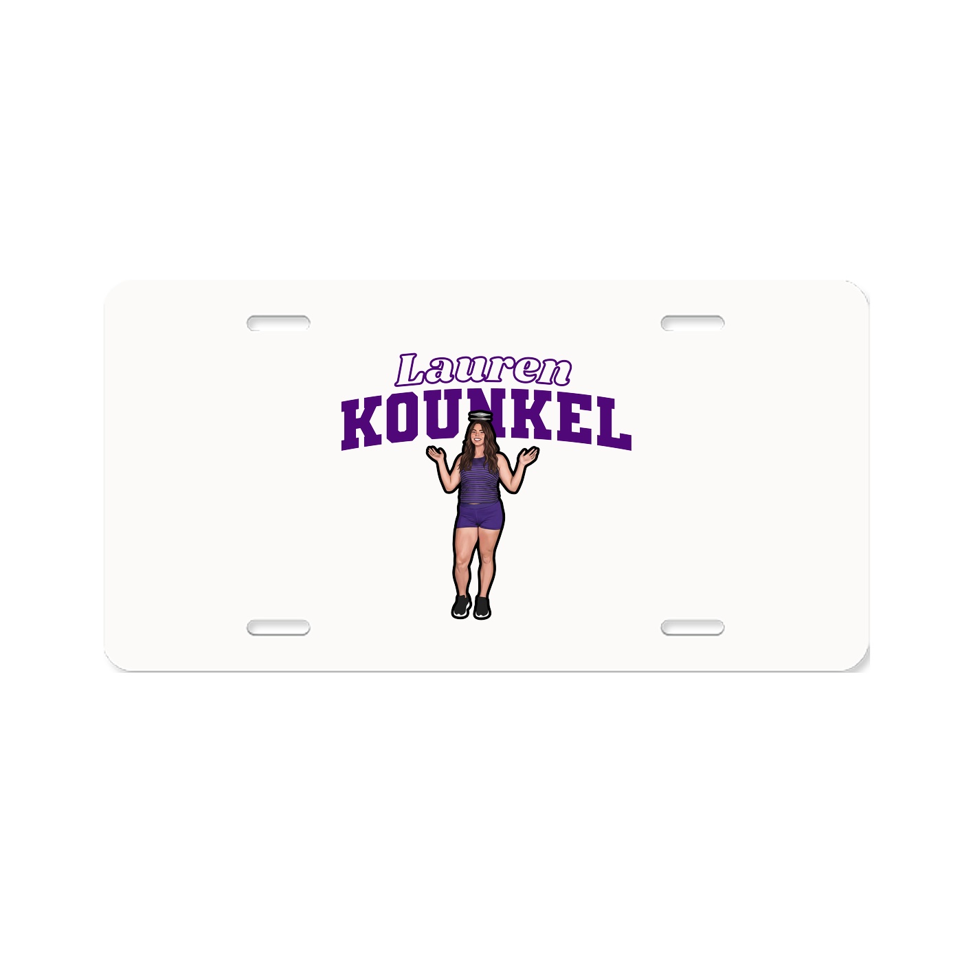 License Plate — Name Arch in Classic