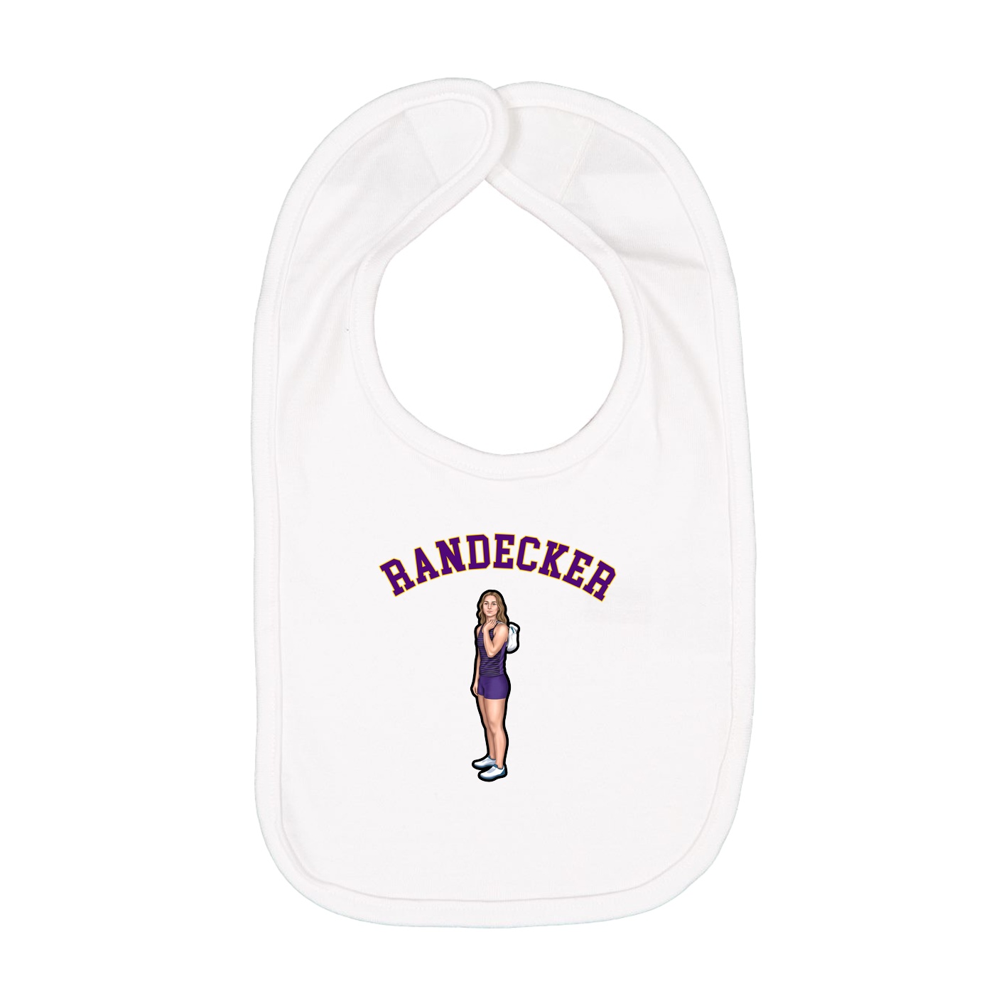 Infant Bib — Shirsey Arch in White