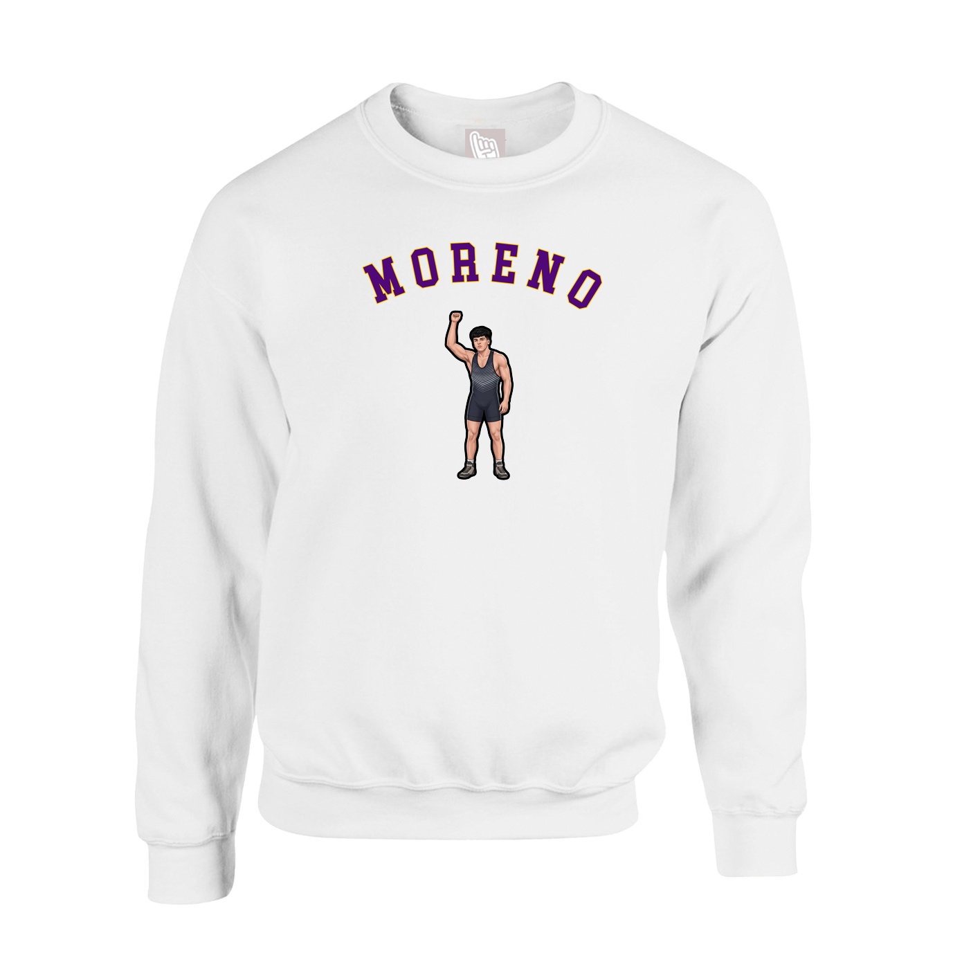 Fleece Crew — Shirsey Arch in White
