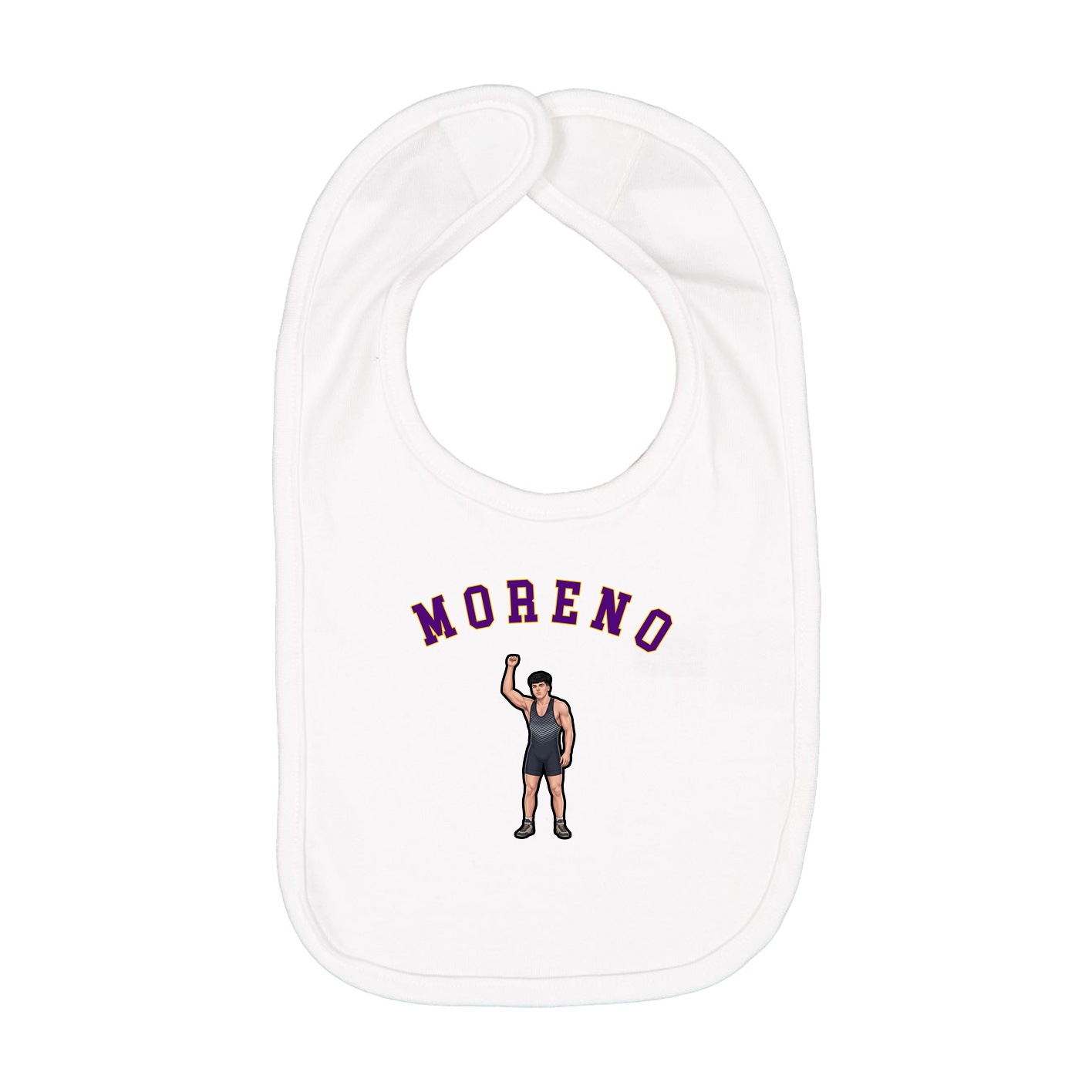 Infant Bib — Shirsey Arch in White