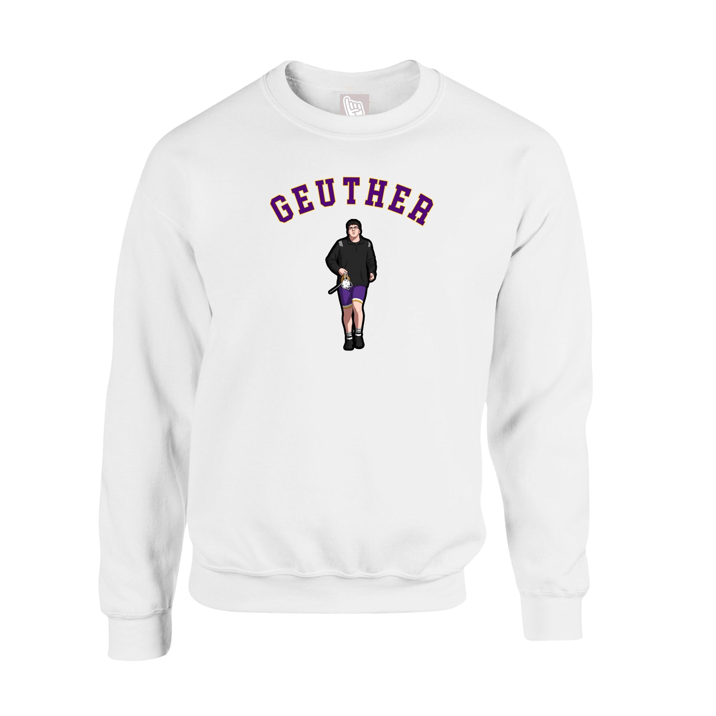 Fleece Crew — Shirsey Arch in White