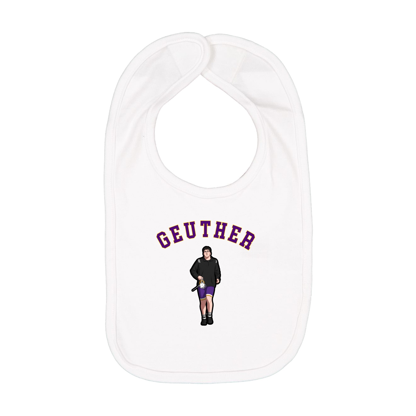 Infant Bib — Shirsey Arch in White