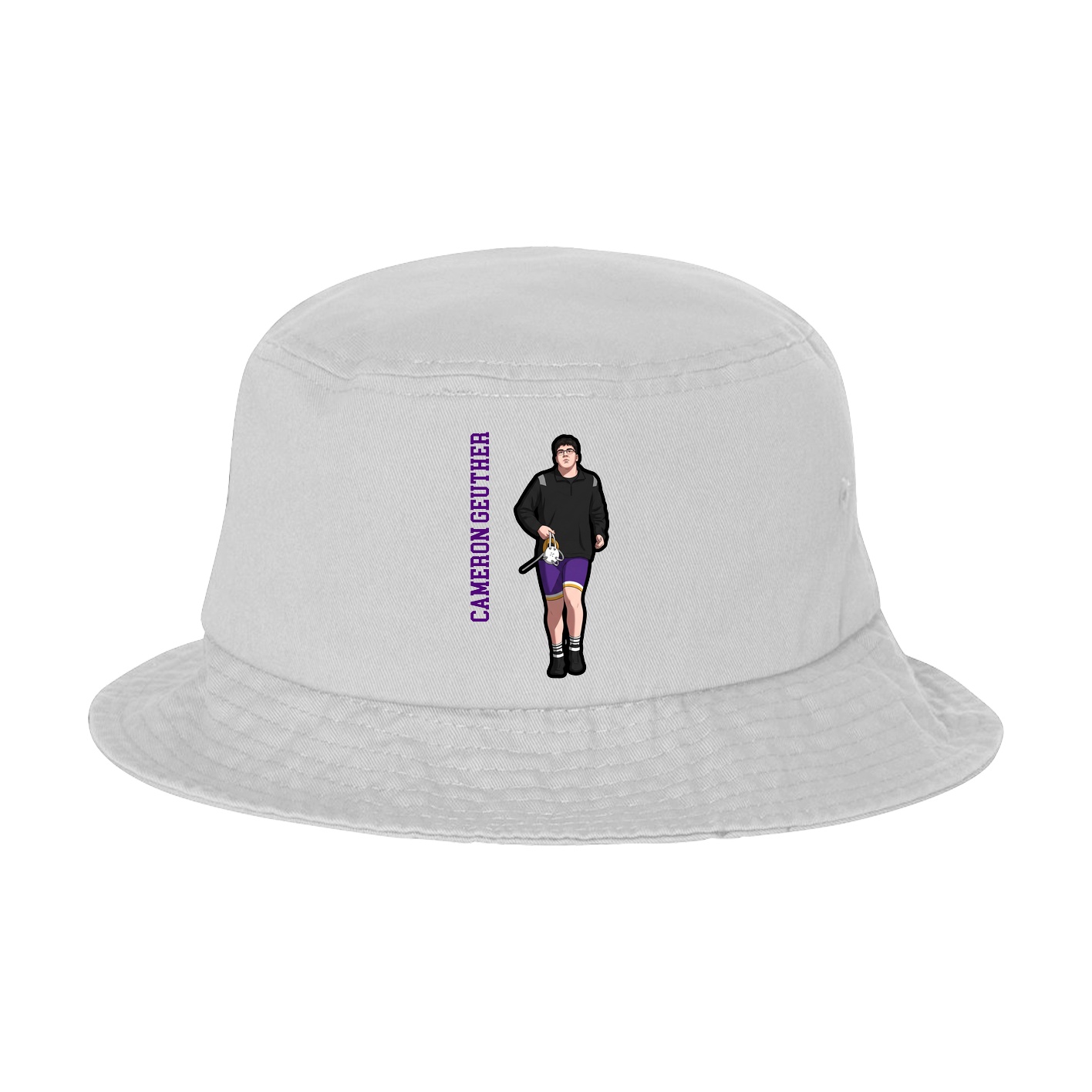 Bucket Cap — Name Vertical in White