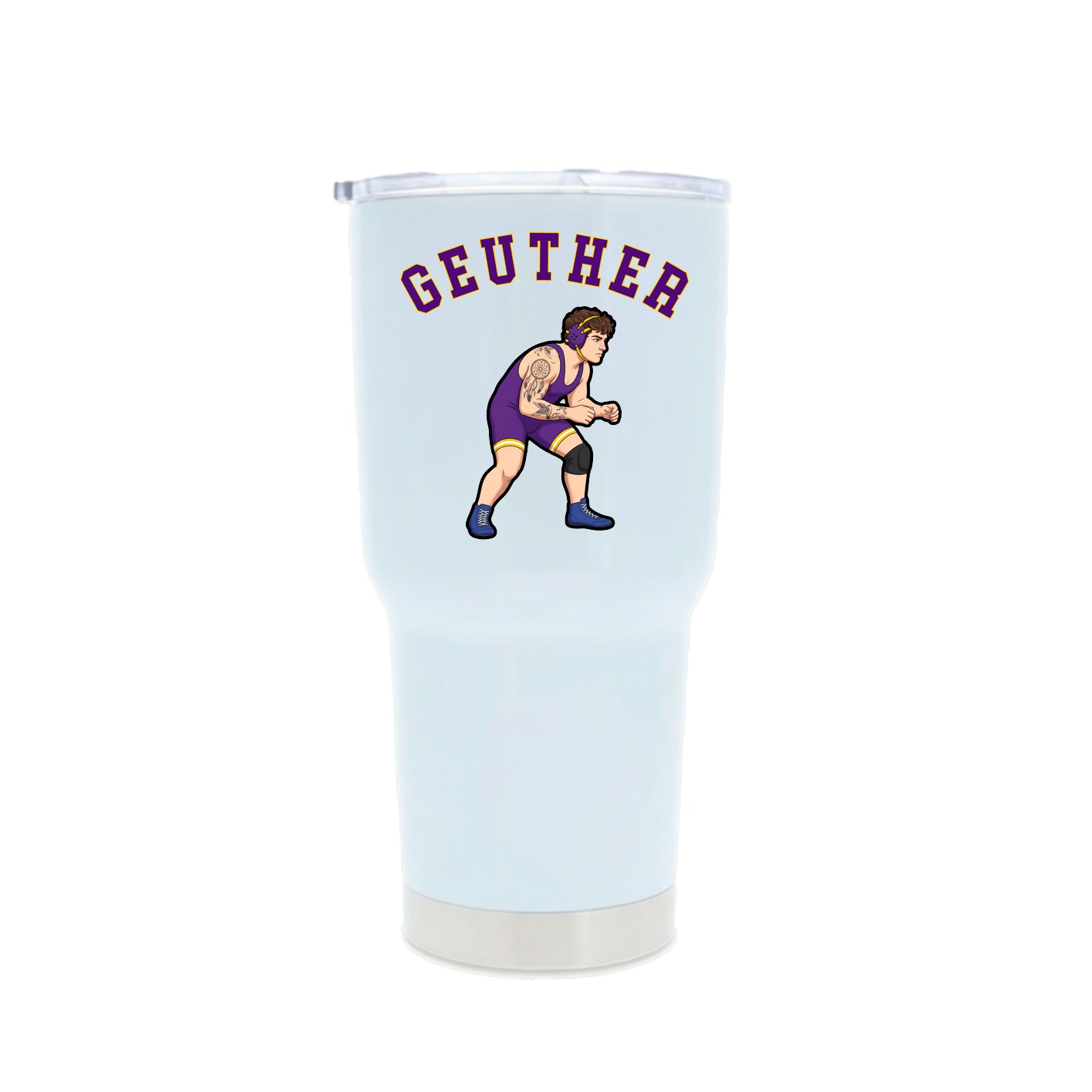 30oz Stainless Steel Tumbler — Shirsey Arch in White