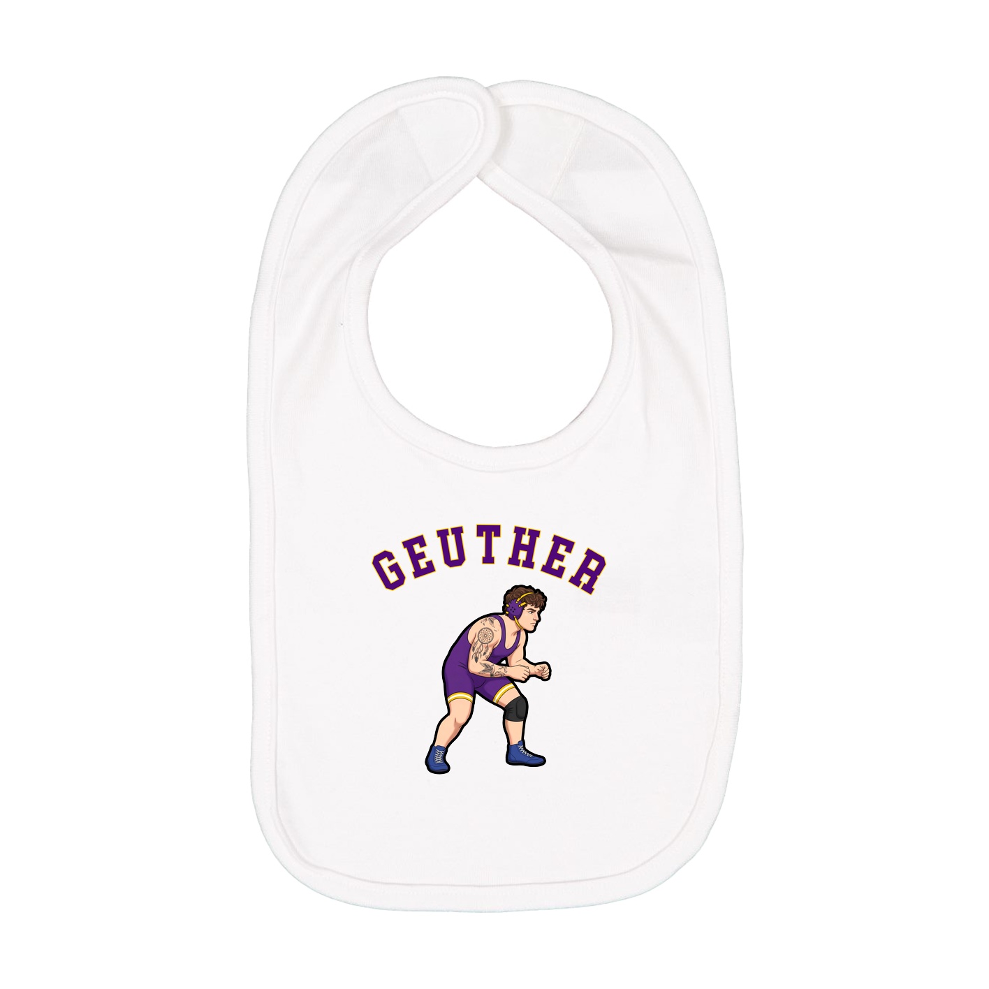 Infant Bib — Shirsey Arch in White