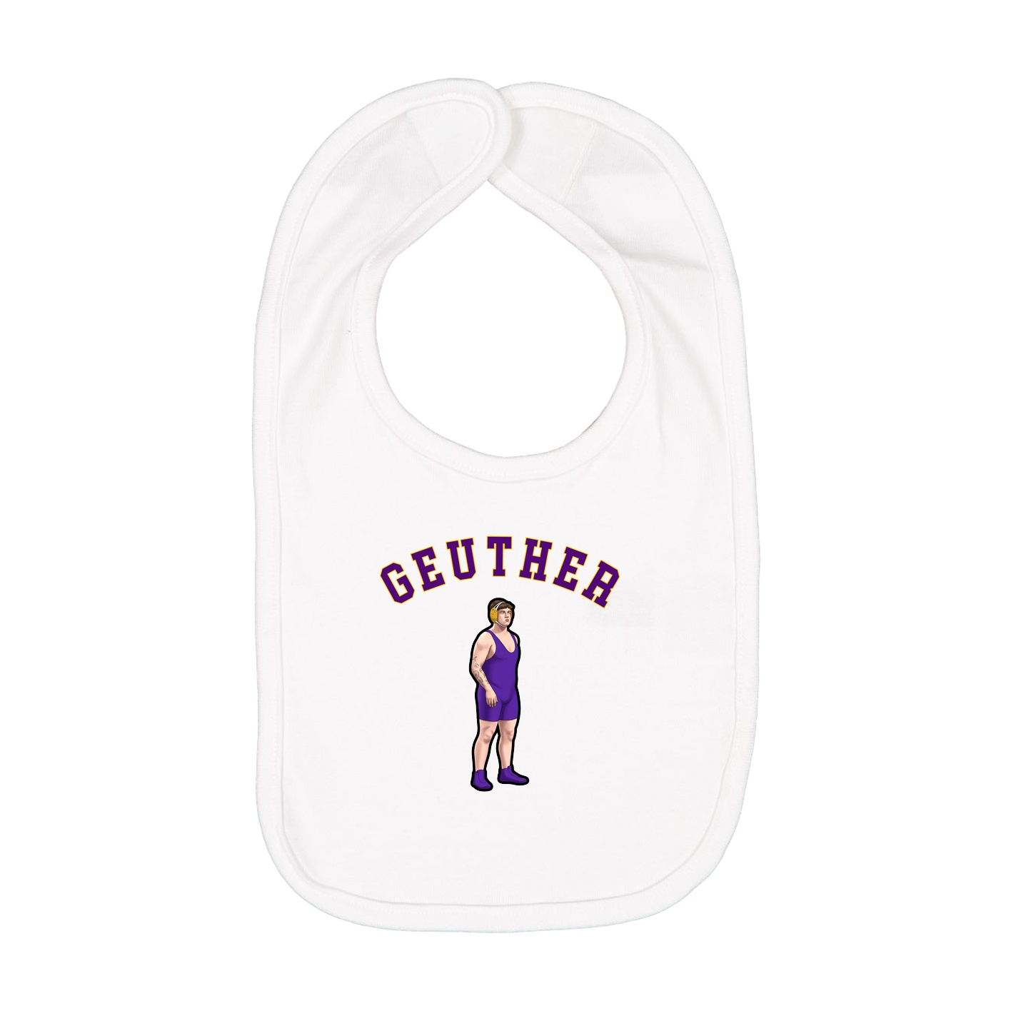 Infant Bib — Shirsey Arch in White
