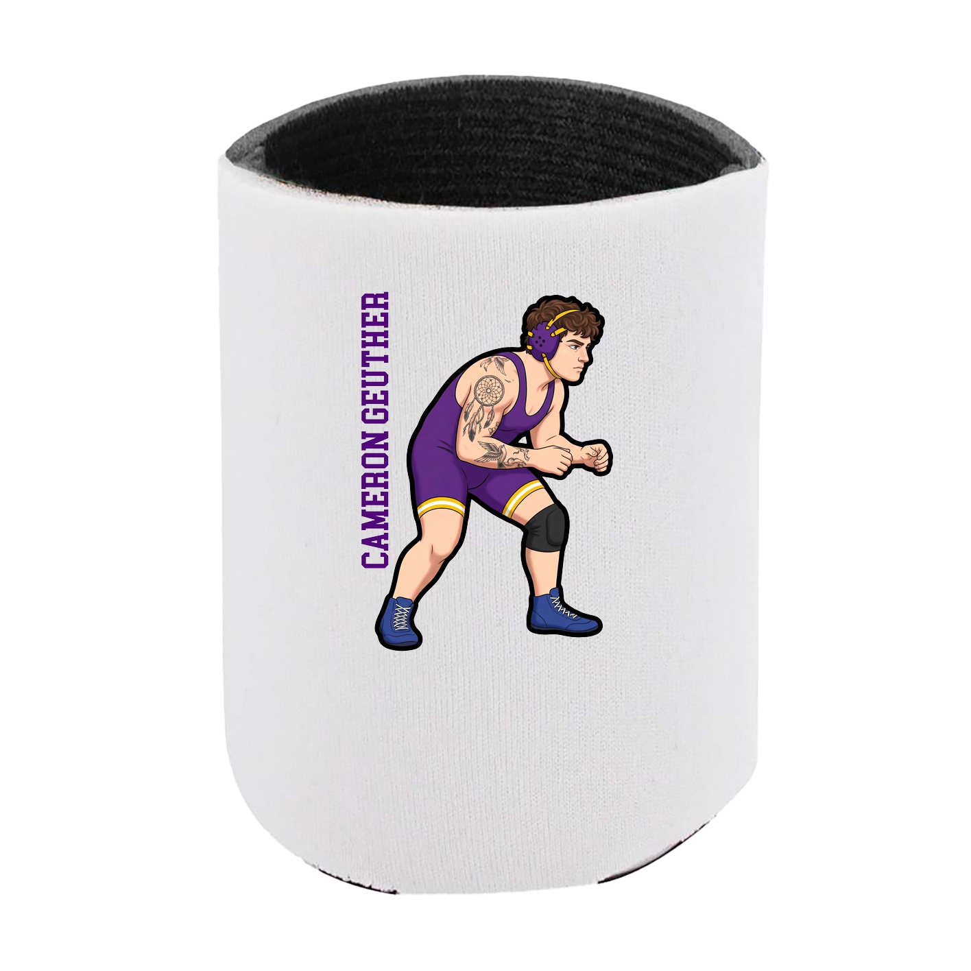 Can Holder — Name Vertical in White