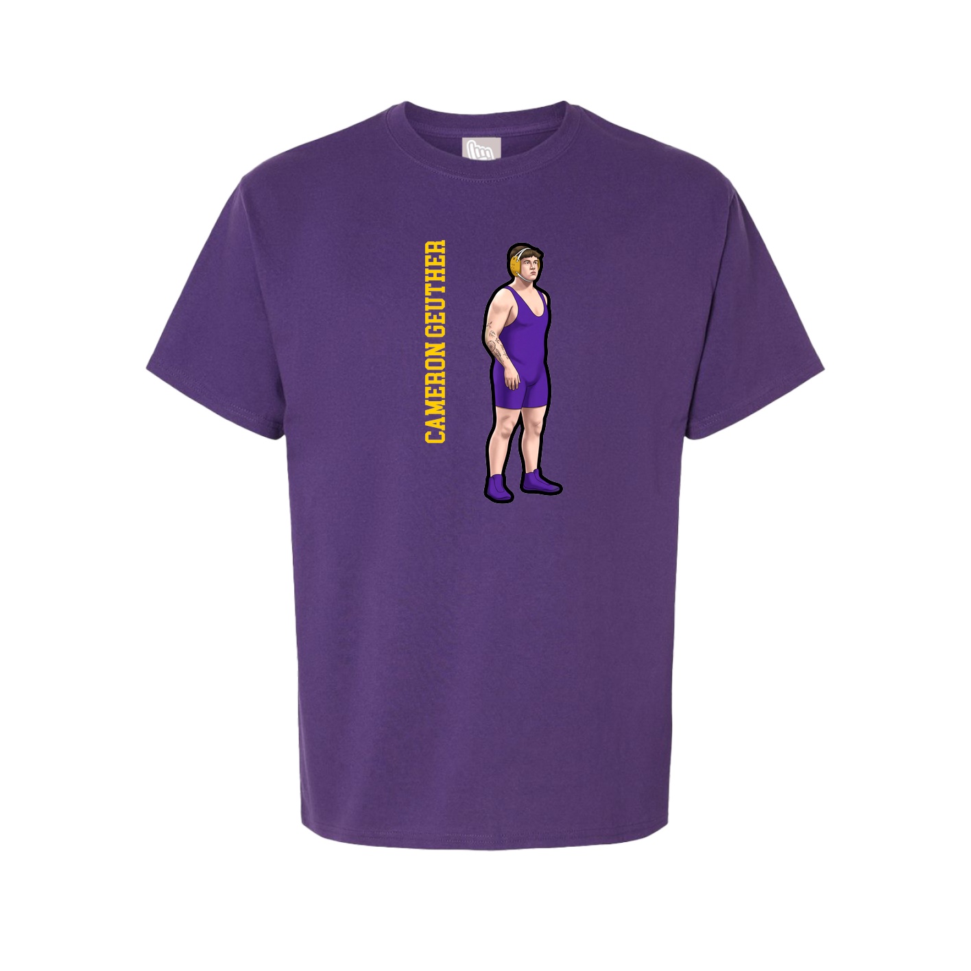 Tee — Name Vertical in Purple