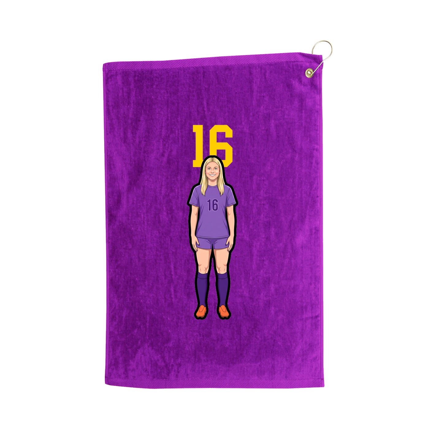 Golf Towel — Number Top in Purple