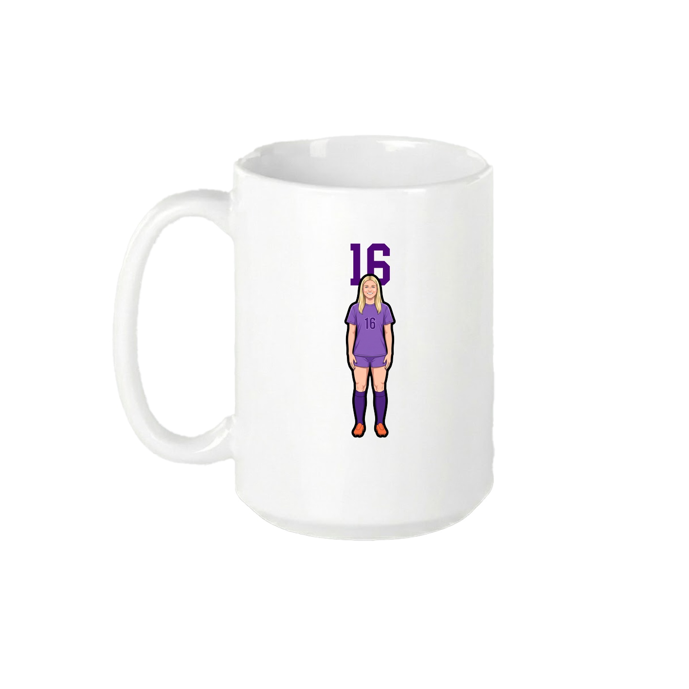 15oz Coffee Mug — Number Top in White