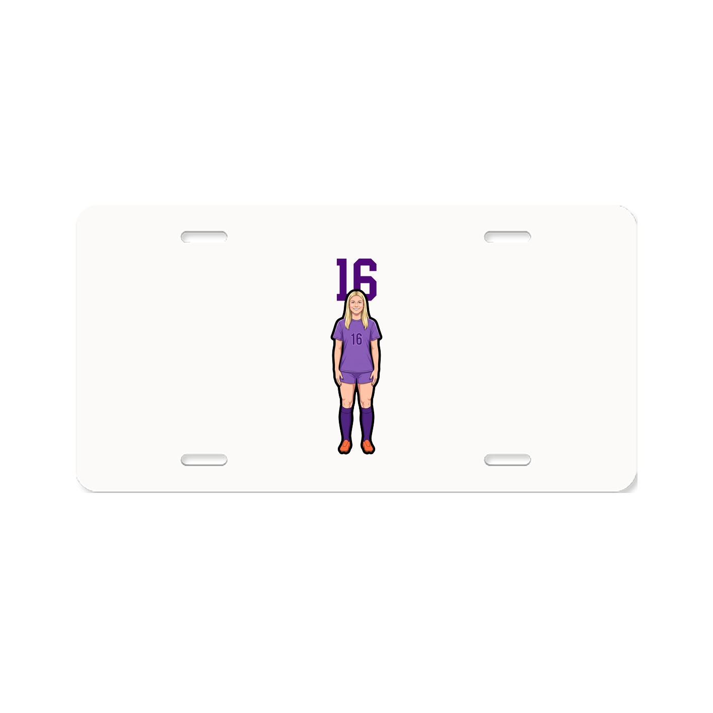 License Plate — Number Top in Classic