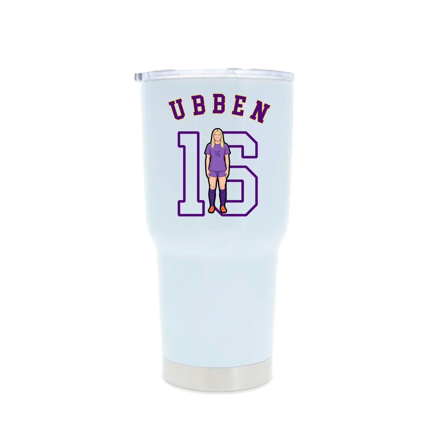 30oz Stainless Steel Tumbler — Shirsey Arch in White