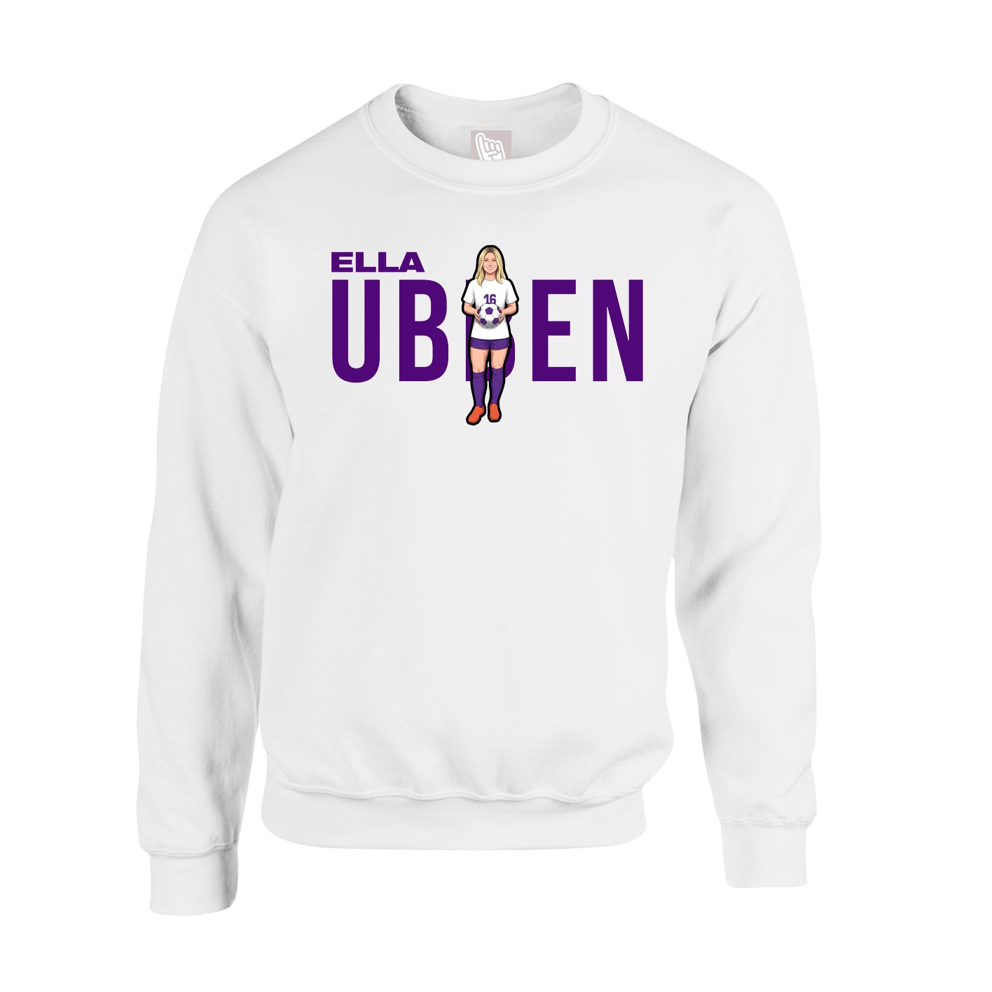 Fleece Crew — Player Name in White
