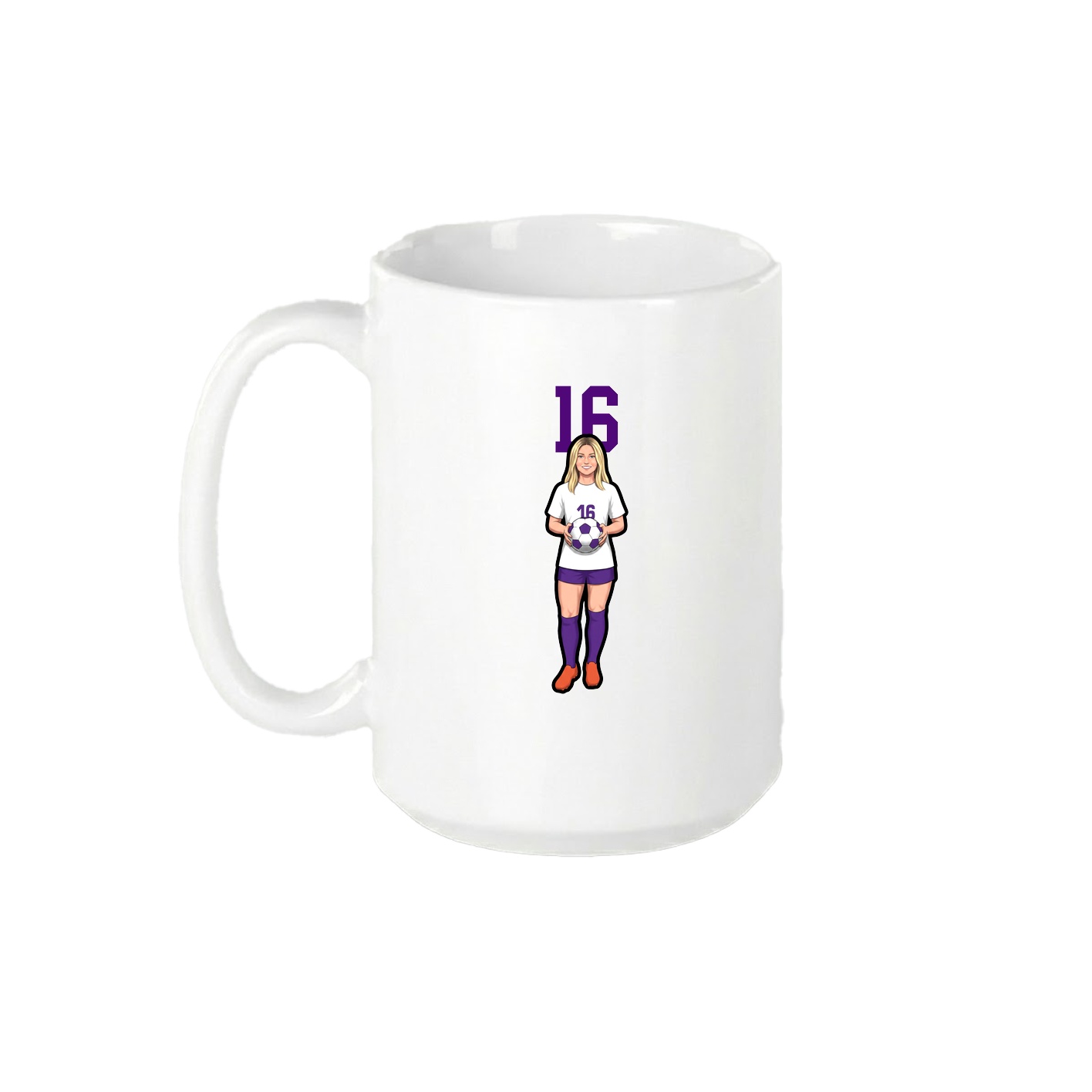 15oz Coffee Mug — Number Top in White