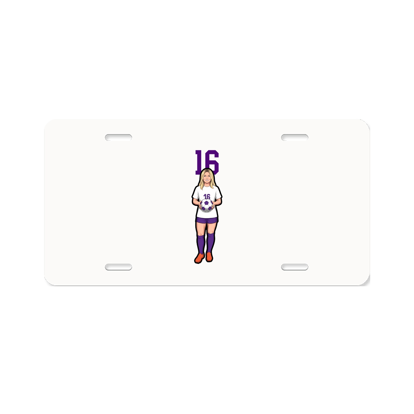 License Plate — Number Top in Classic